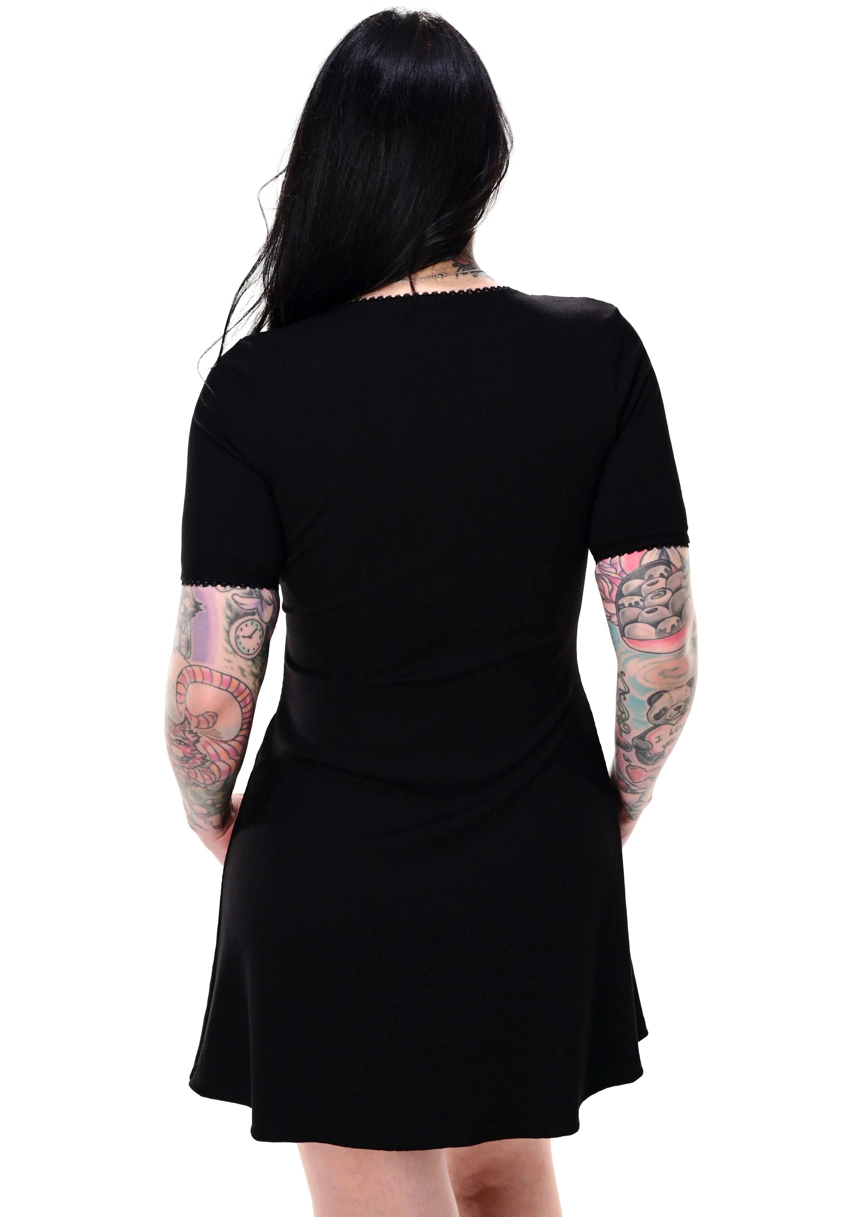 Foxblood - Natalie Ribbed Mini Black - Dress