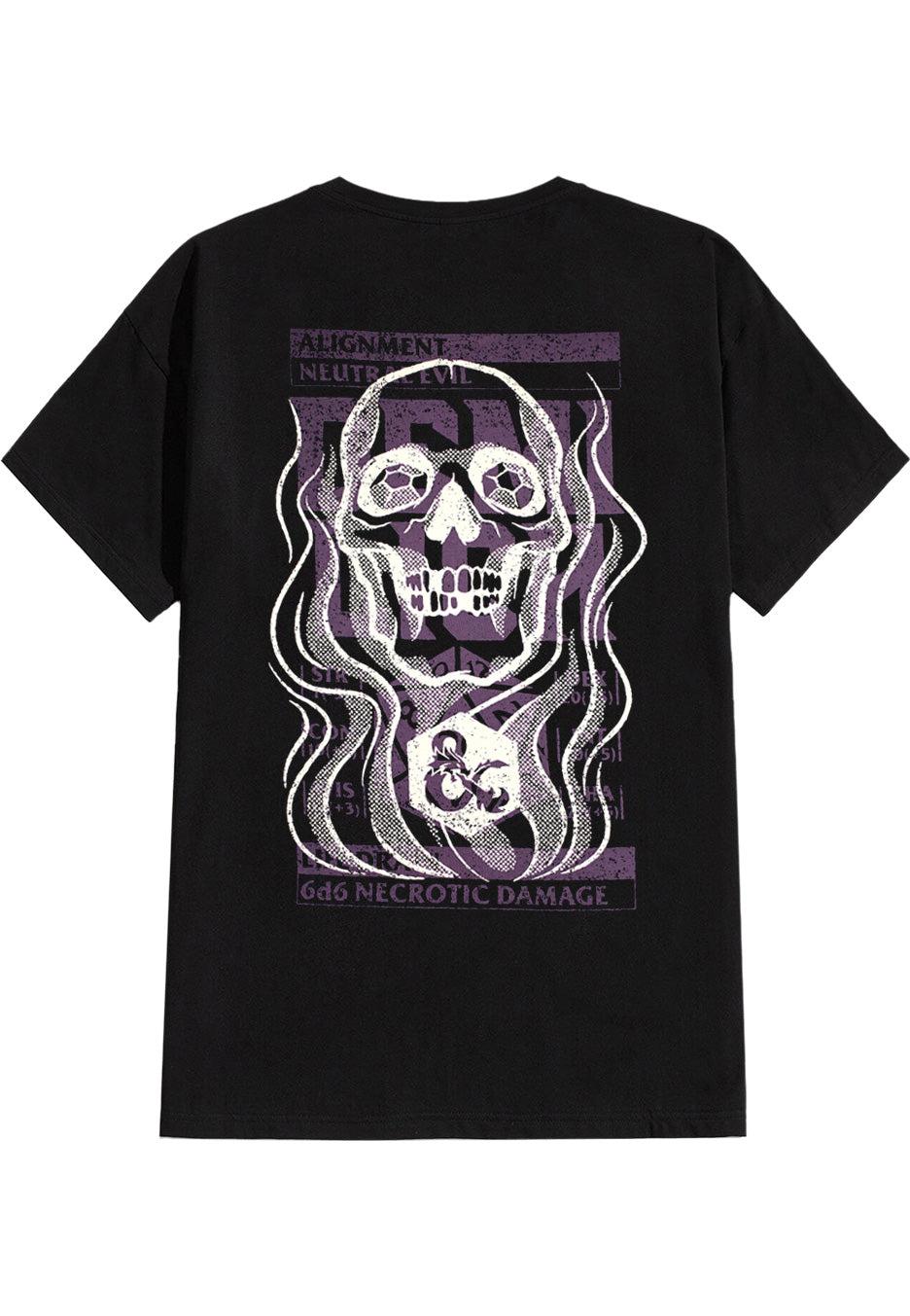 Dungeons & Dragons - Skull Backprint - T-Shirt | Neutral-Image