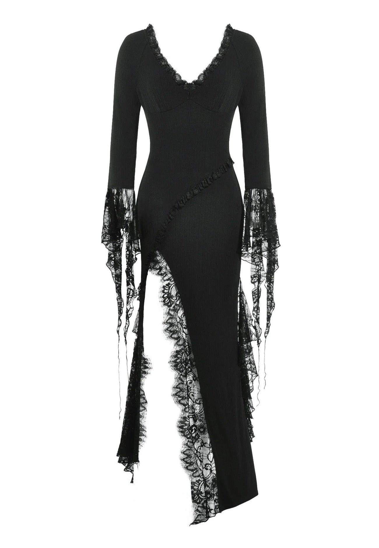 Dark In Love - Sexy Witch Asymmetrical Long - Dress | Women-Image