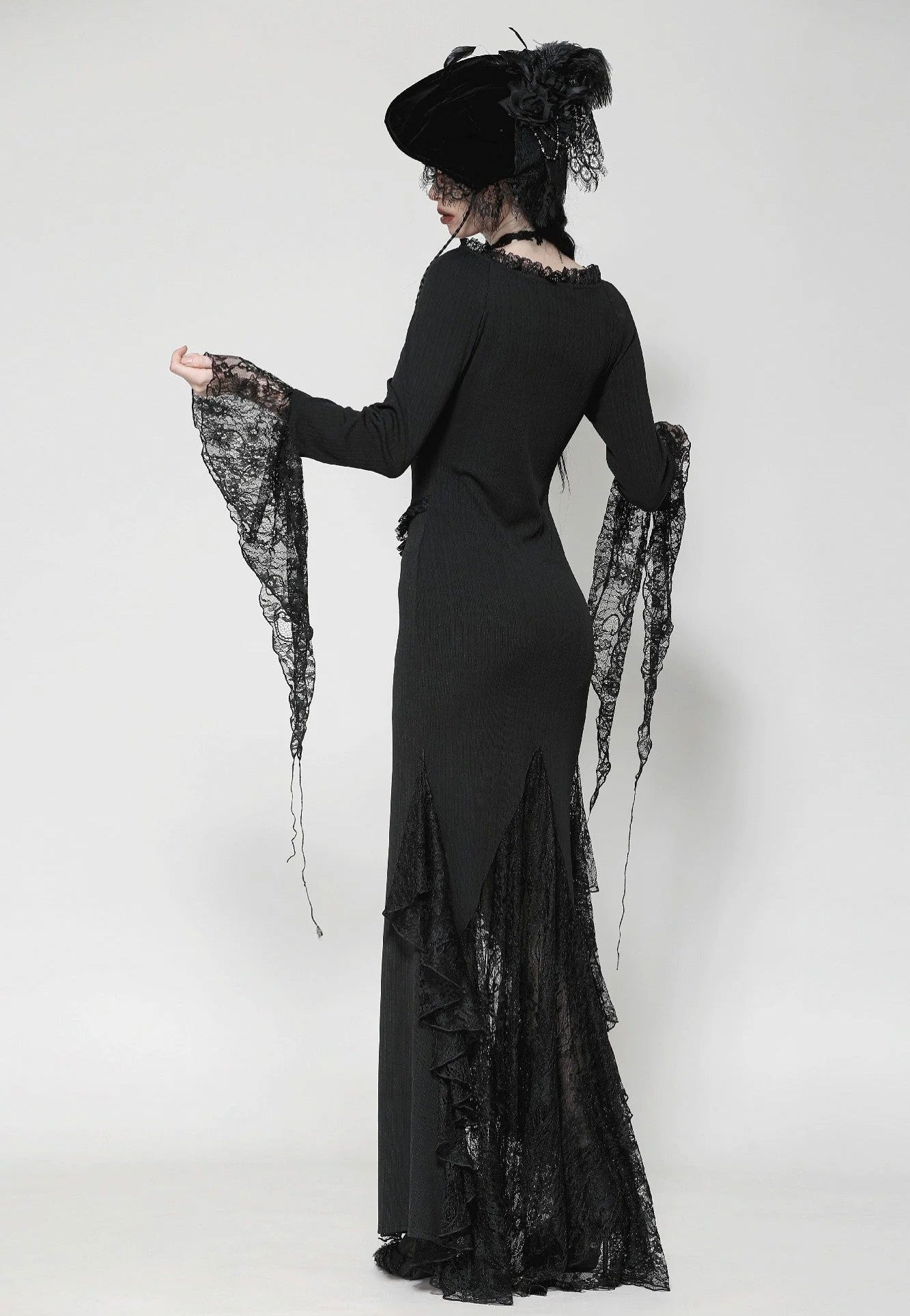 Dark In Love - Sexy Witch Asymmetrical Long - Dress | Women-Image