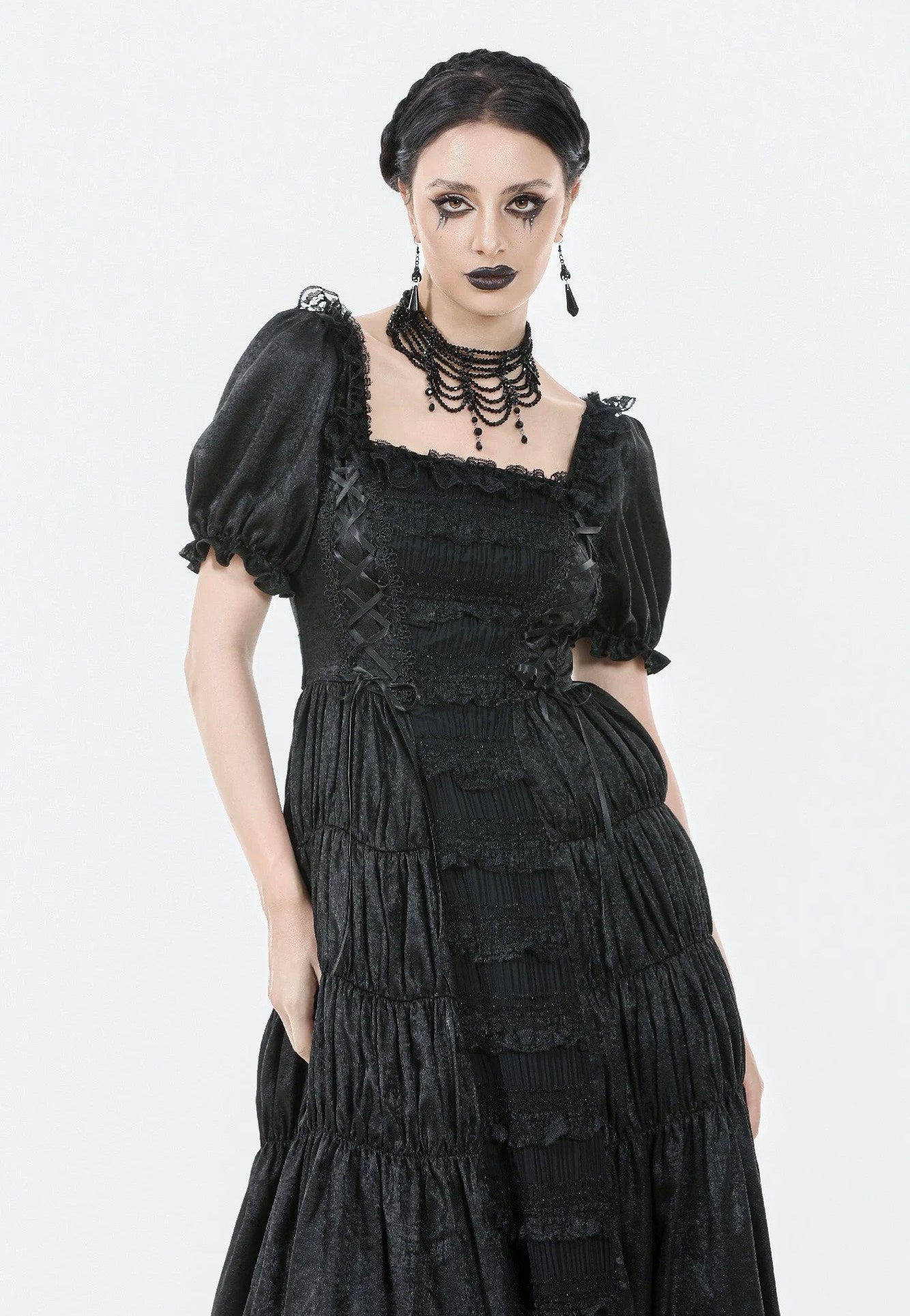 Dark In Love - Nocturne Of Dawn Obsidian Victorian Gown - Dress | Women-Image