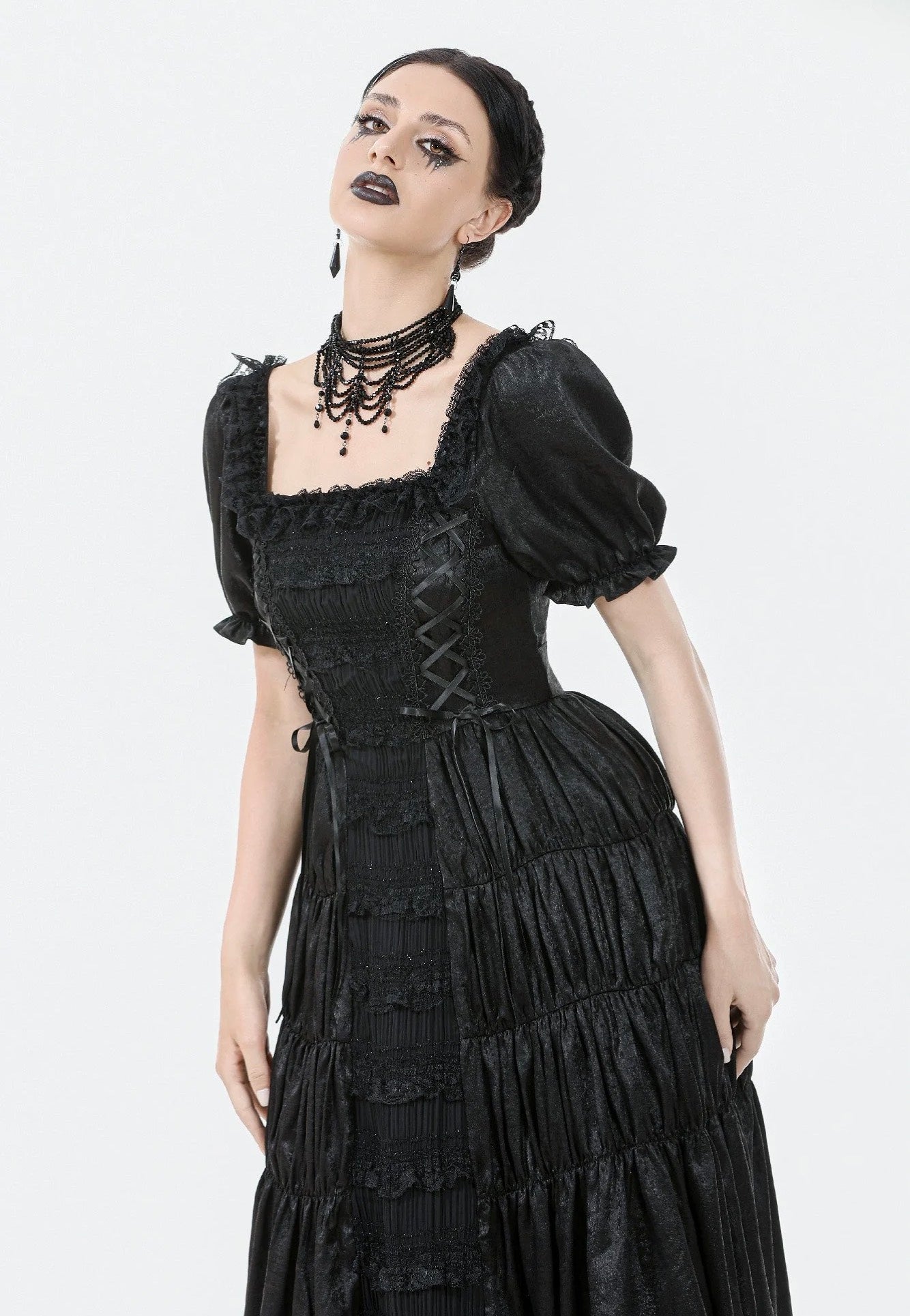 Dark In Love - Nocturne Of Dawn Obsidian Victorian Gown - Dress | Women-Image
