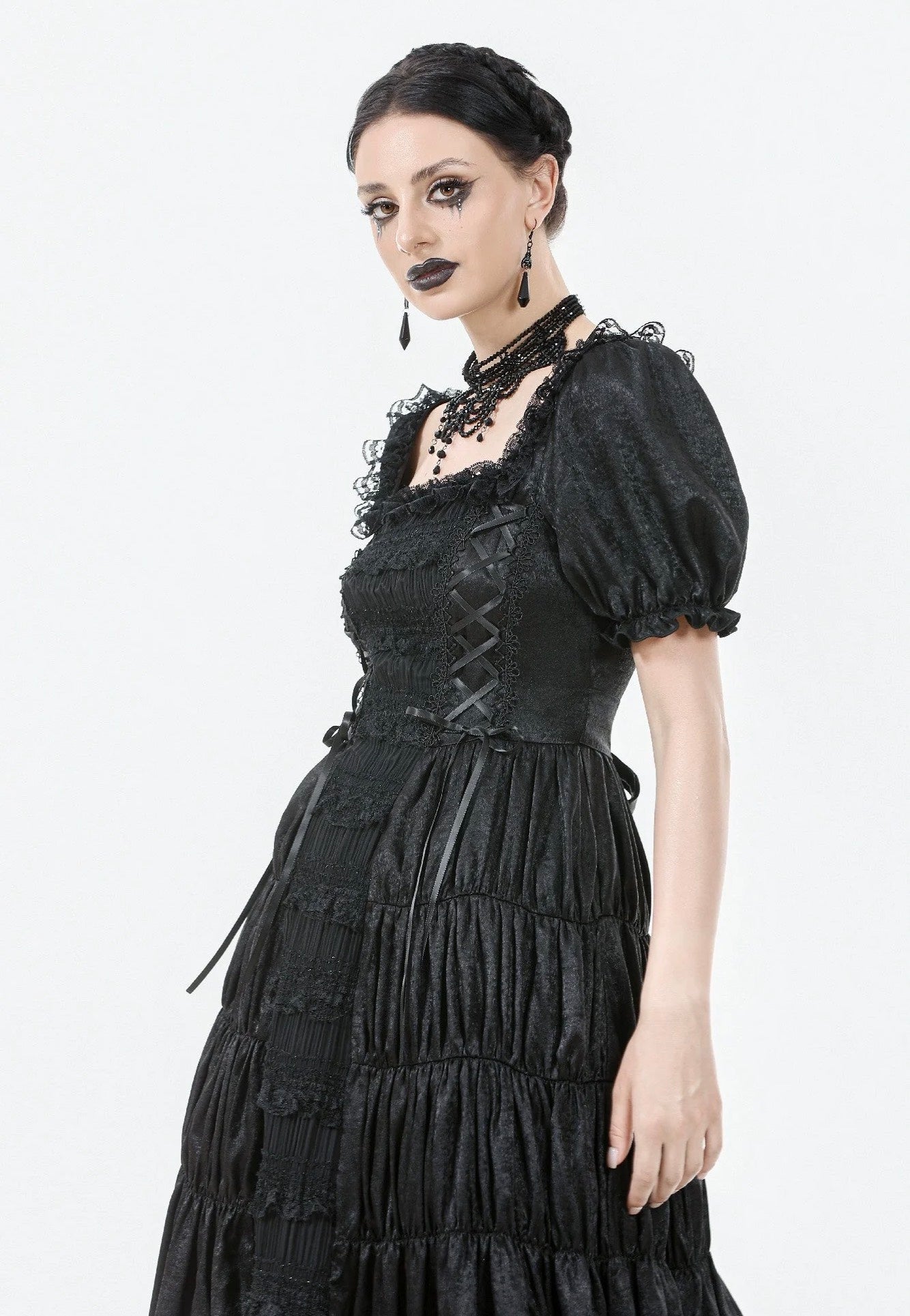 Dark In Love - Nocturne Of Dawn Obsidian Victorian Gown - Dress | Women-Image