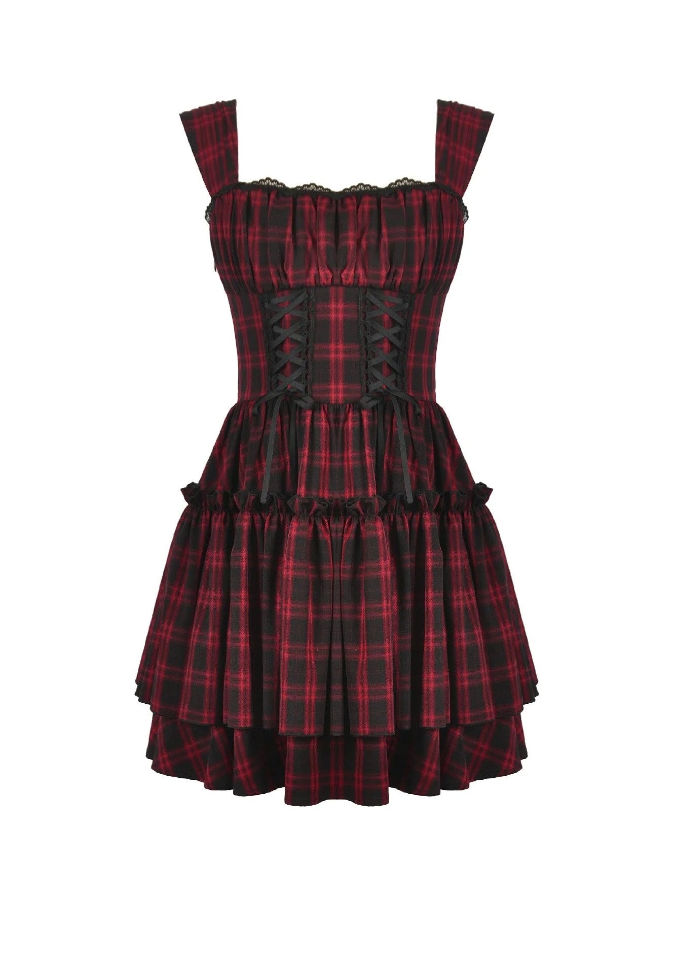 Dark In Love - Christmas Plaid Layered Cake - Dress | Women-Image
