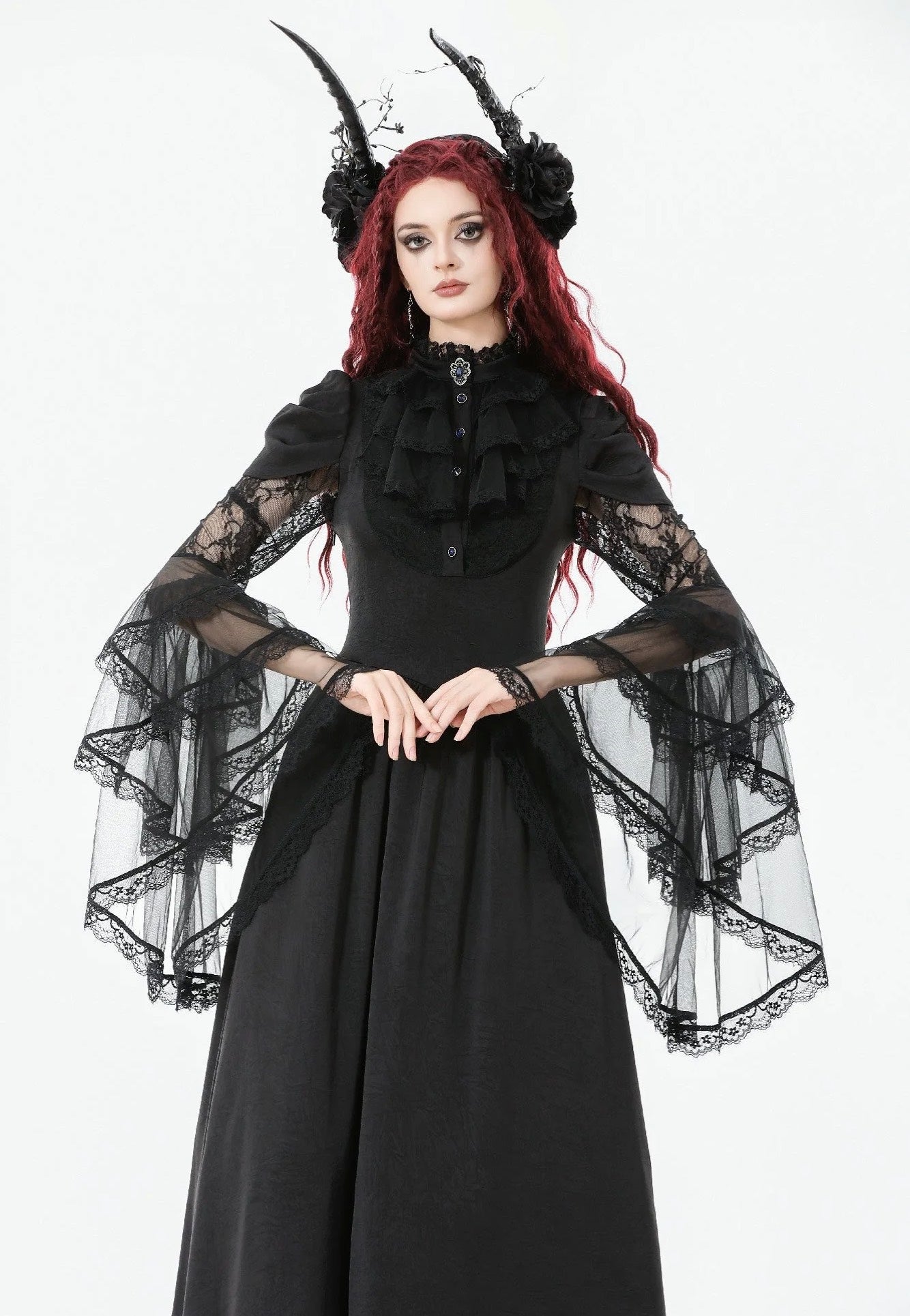 Dark In Love - Gothic Sapphire Countess Victorian - Dress | Women-Image