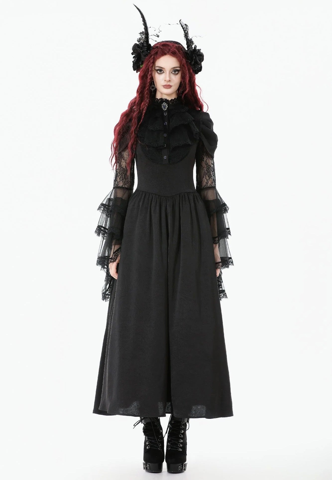 Dark In Love - Gothic Sapphire Countess Victorian - Dress | Women-Image