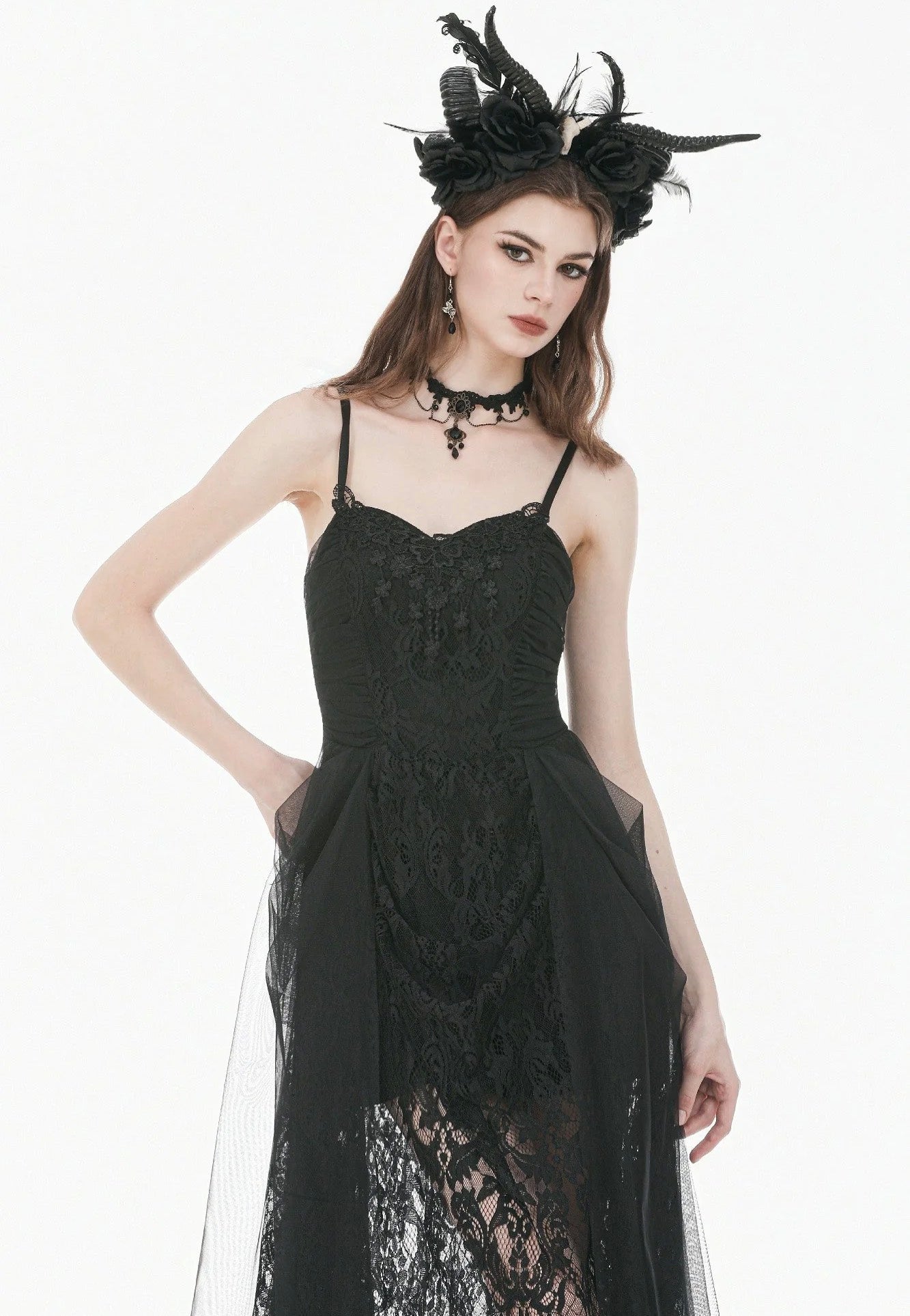 Dark In Love Dark Rite Gothic Lace Long Kleid