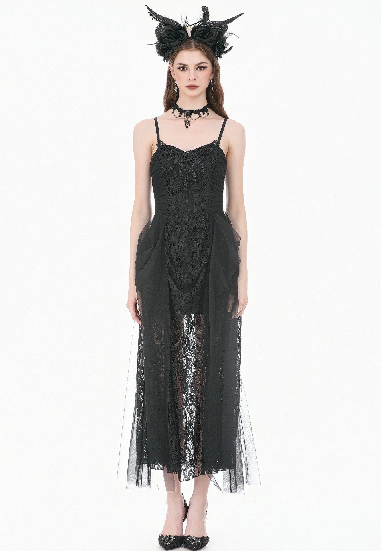 Dark In Love Dark Rite Gothic Lace Long Kleid