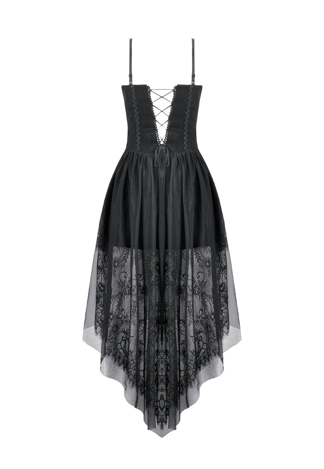 Dark In Love Dark Ritual Gothic Lace Hollow Tail Kleid