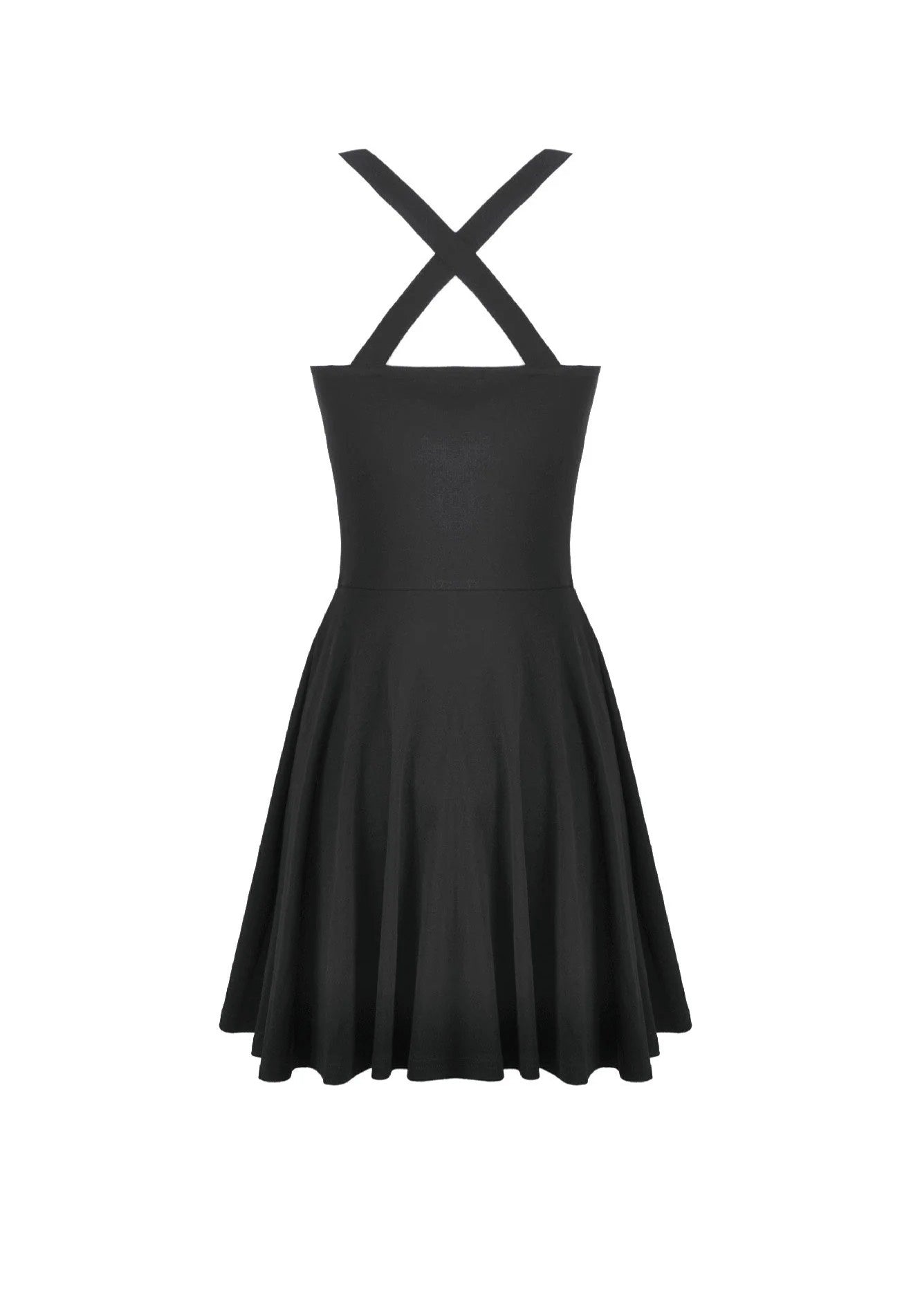 Dark In Love Dark Punk Style Cut Out Cross Straps Robe