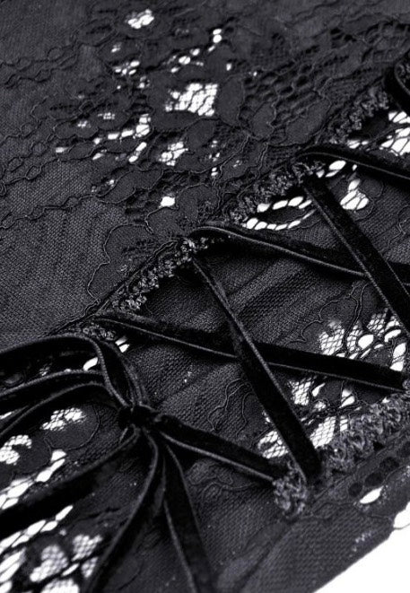 Dark In Love - Gothic Romantic Hollow Out Sexy Frilly Lace - Dress | Women-Image