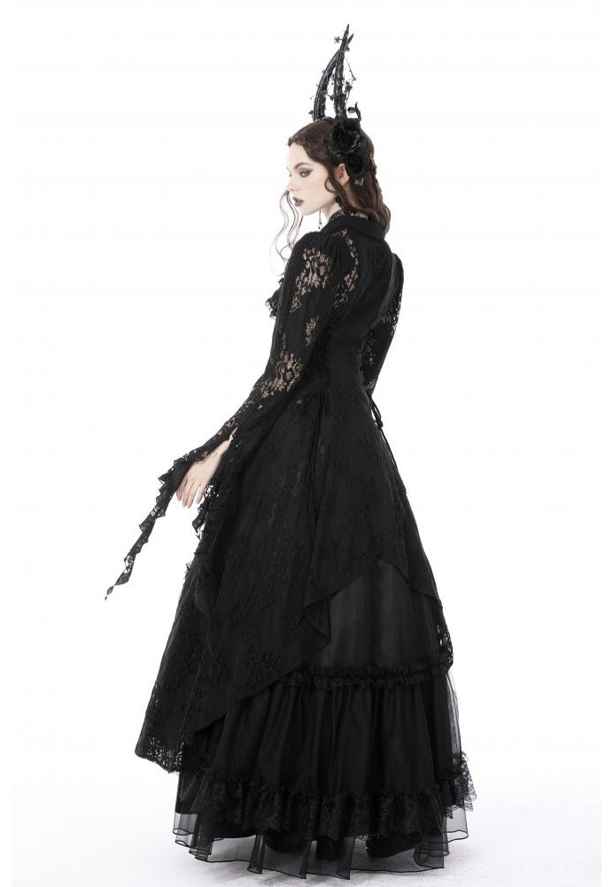 Dark In Love - Gothic Romantic Hollow Out Sexy Frilly Lace - Dress | Women-Image
