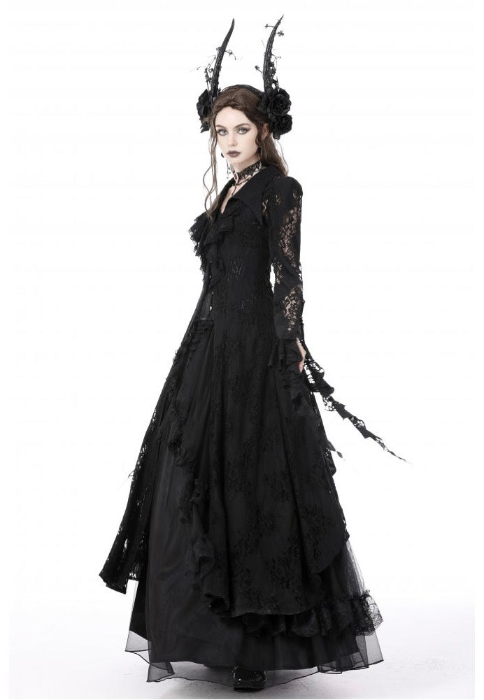 Dark In Love - Gothic Romantic Hollow Out Sexy Frilly Lace - Dress | Women-Image