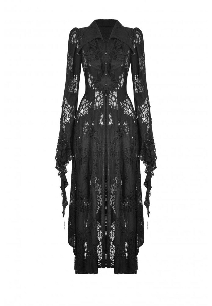 Dark In Love - Gothic Romantic Hollow Out Sexy Frilly Lace - Dress | Women-Image