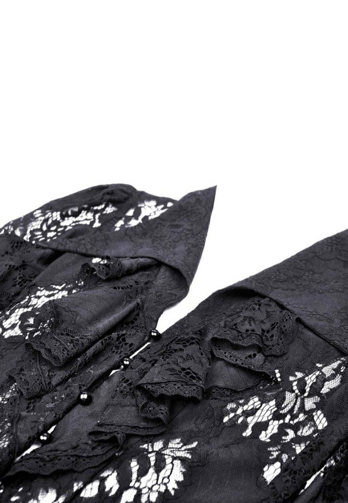 Dark In Love - Gothic Romantic Hollow Out Sexy Frilly Lace - Dress | Women-Image