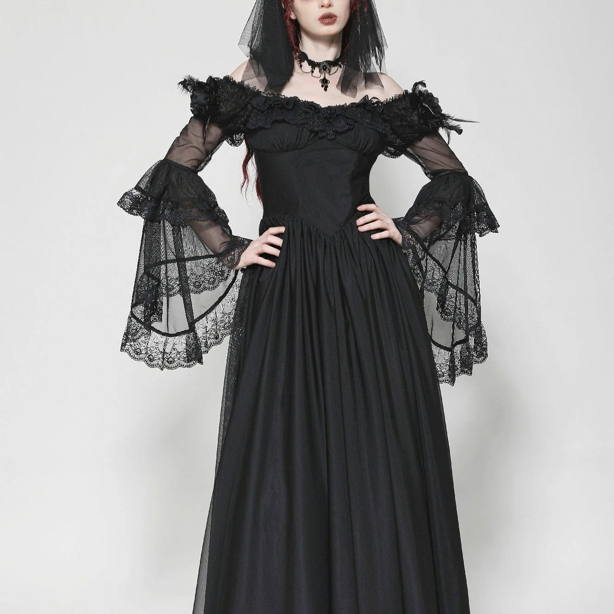 black gothic evening dress Metallic Long V-Neck Sleeveless Evening Dress main image 1
