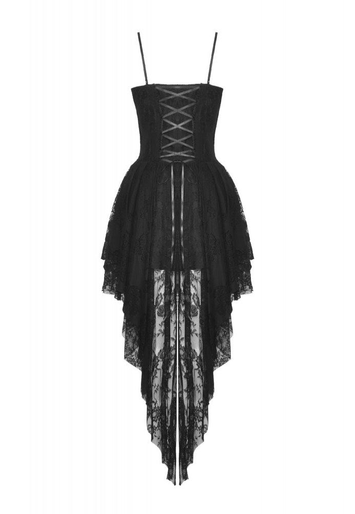 Dark In Love - Gothic Black Rose Bloom Dovetail Lace - Dress | Nuclear Blast Dark In Love - Gothic Black Rose Bloom Dovetail Lace - Dress | Nuclear Blast