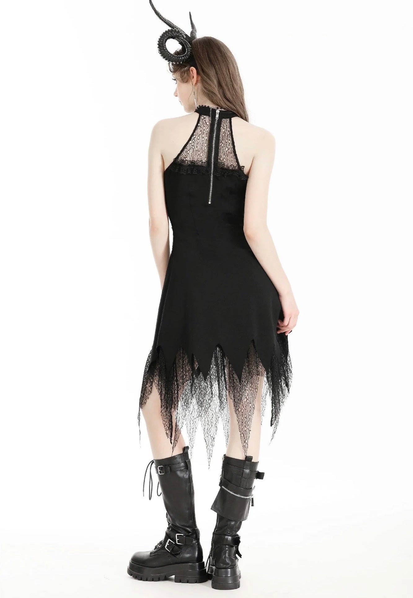 Dark In Love - Devil Sexy Net Deep V Neck Black - Dress | Nuclear Blast Dark In Love - Devil Sexy Net Deep V Neck Black - Dress | Nuclear Blast