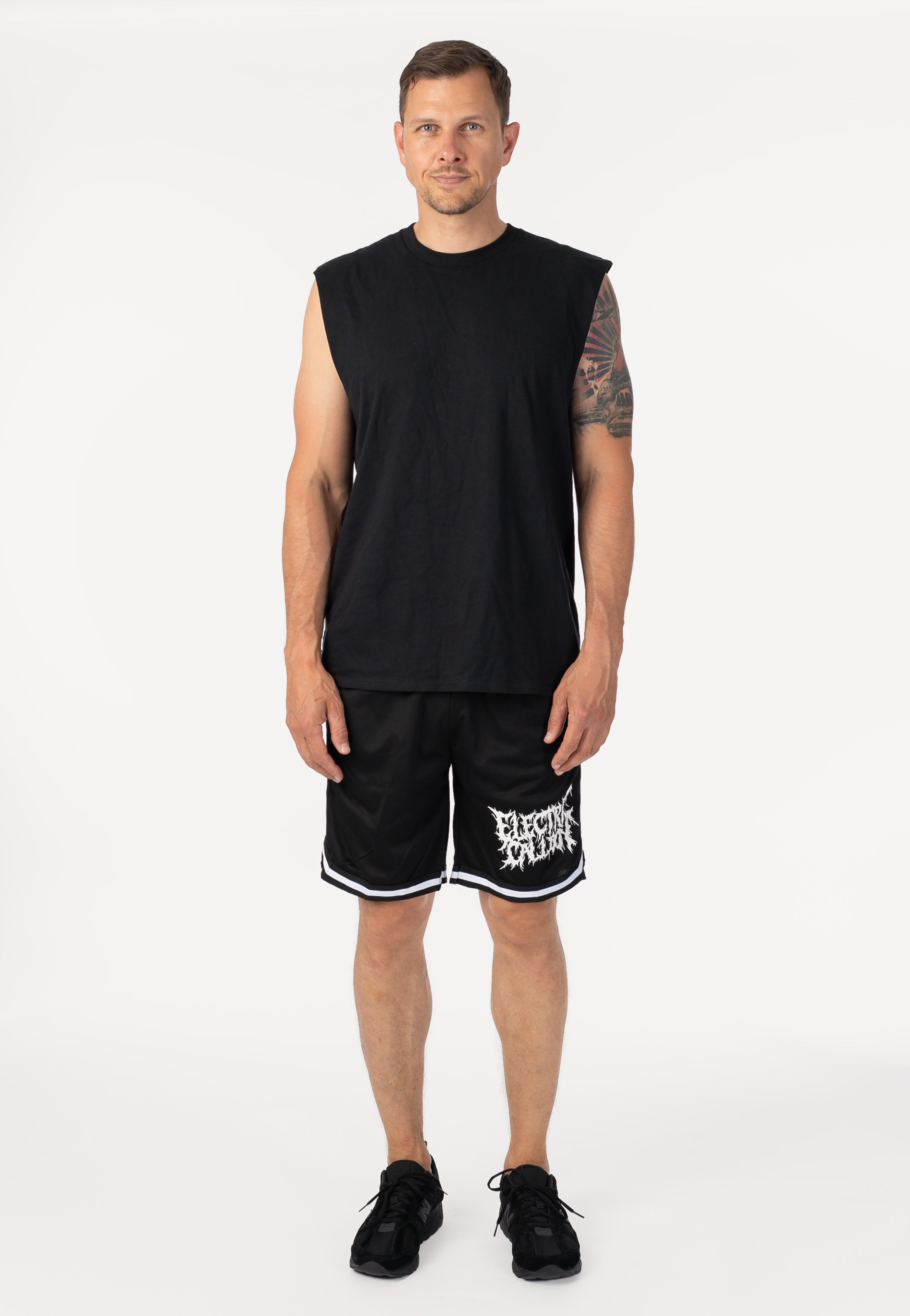 Electric Callboy - Metal Logo Striped - Shorts | Men-Image