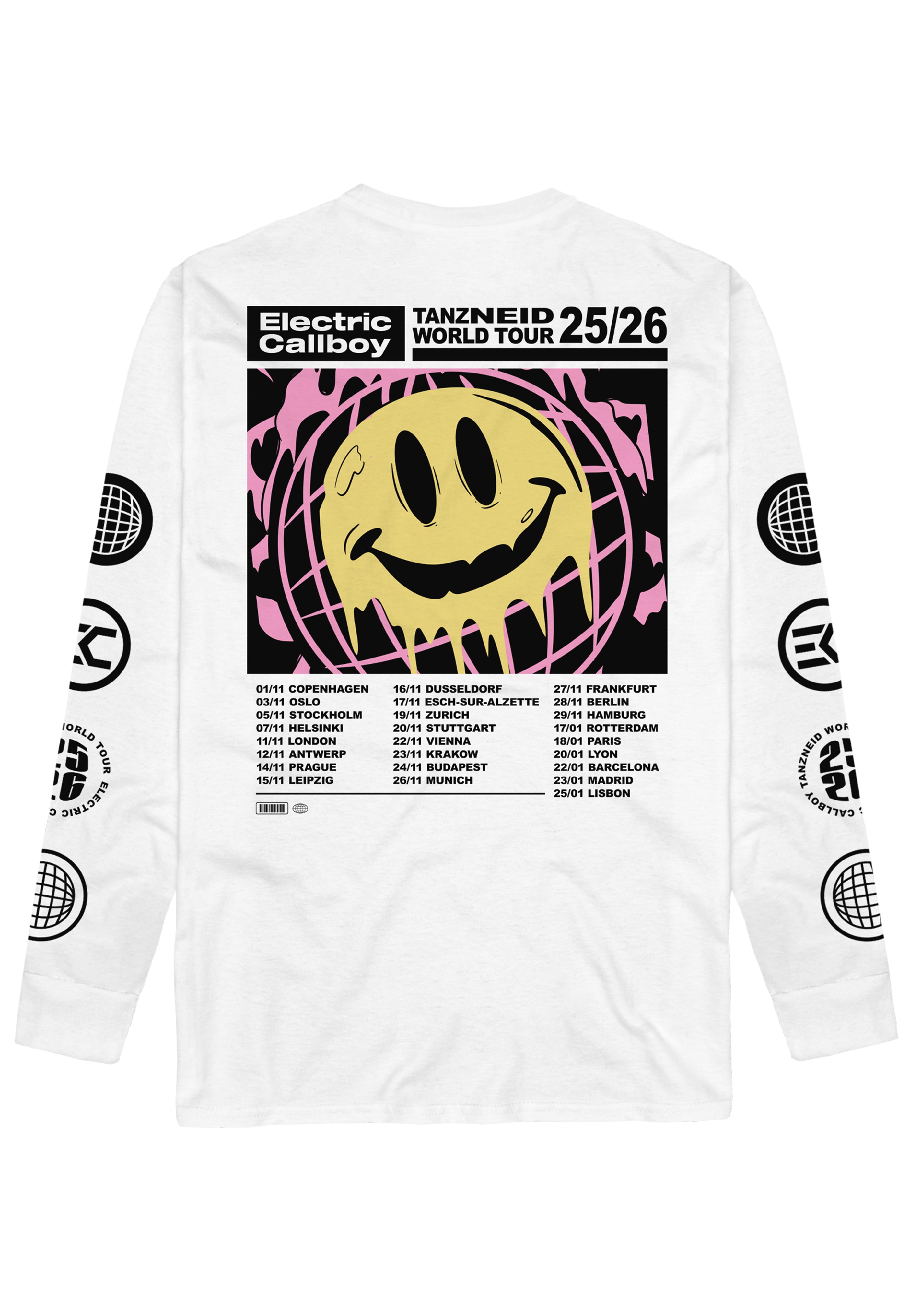 Electric Callboy - Tanzneid World Tour Smile White - Longsleeve