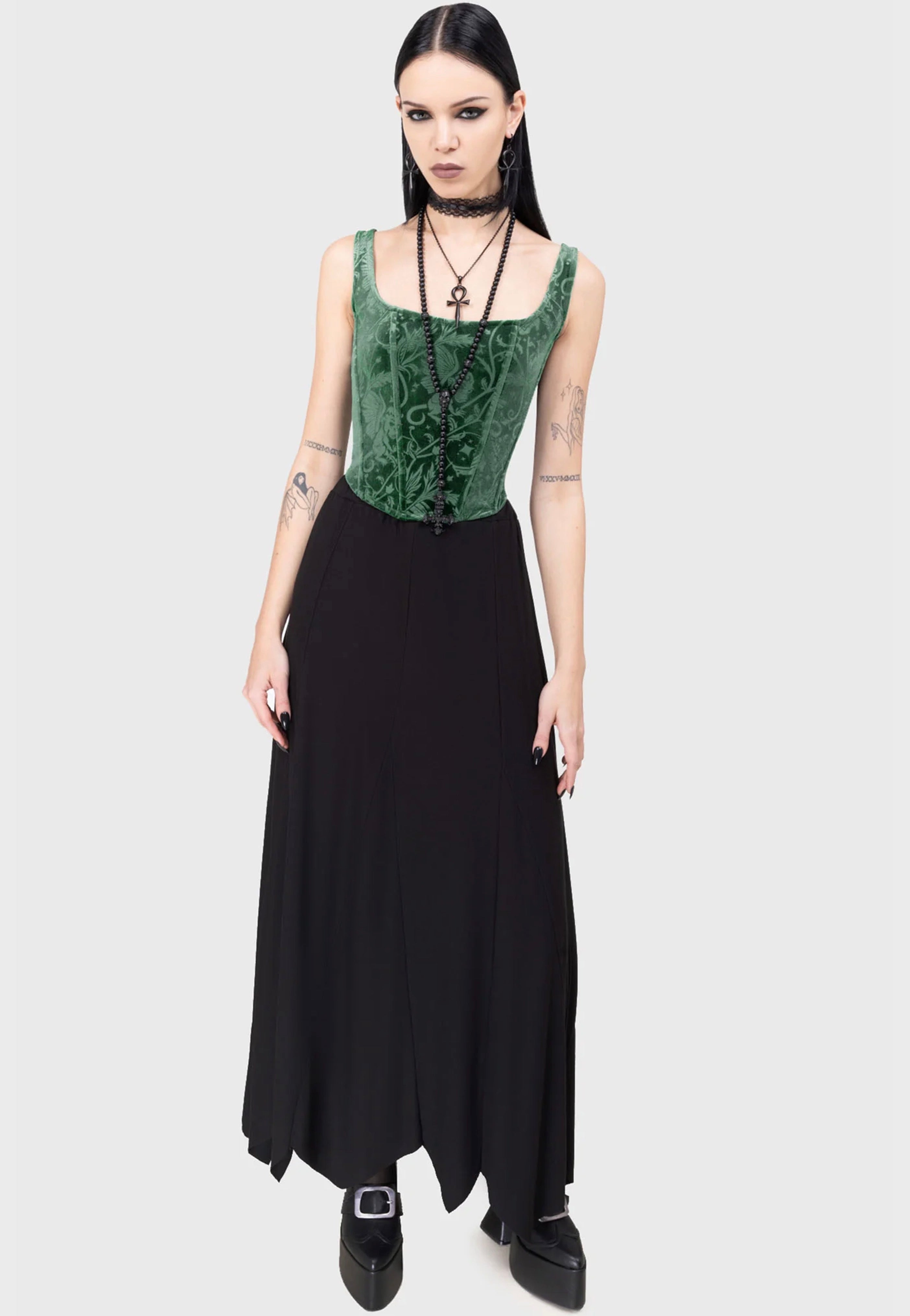 Killstar x Wizard Of OZ - Emerald Envy Green - Corset | Women-Image