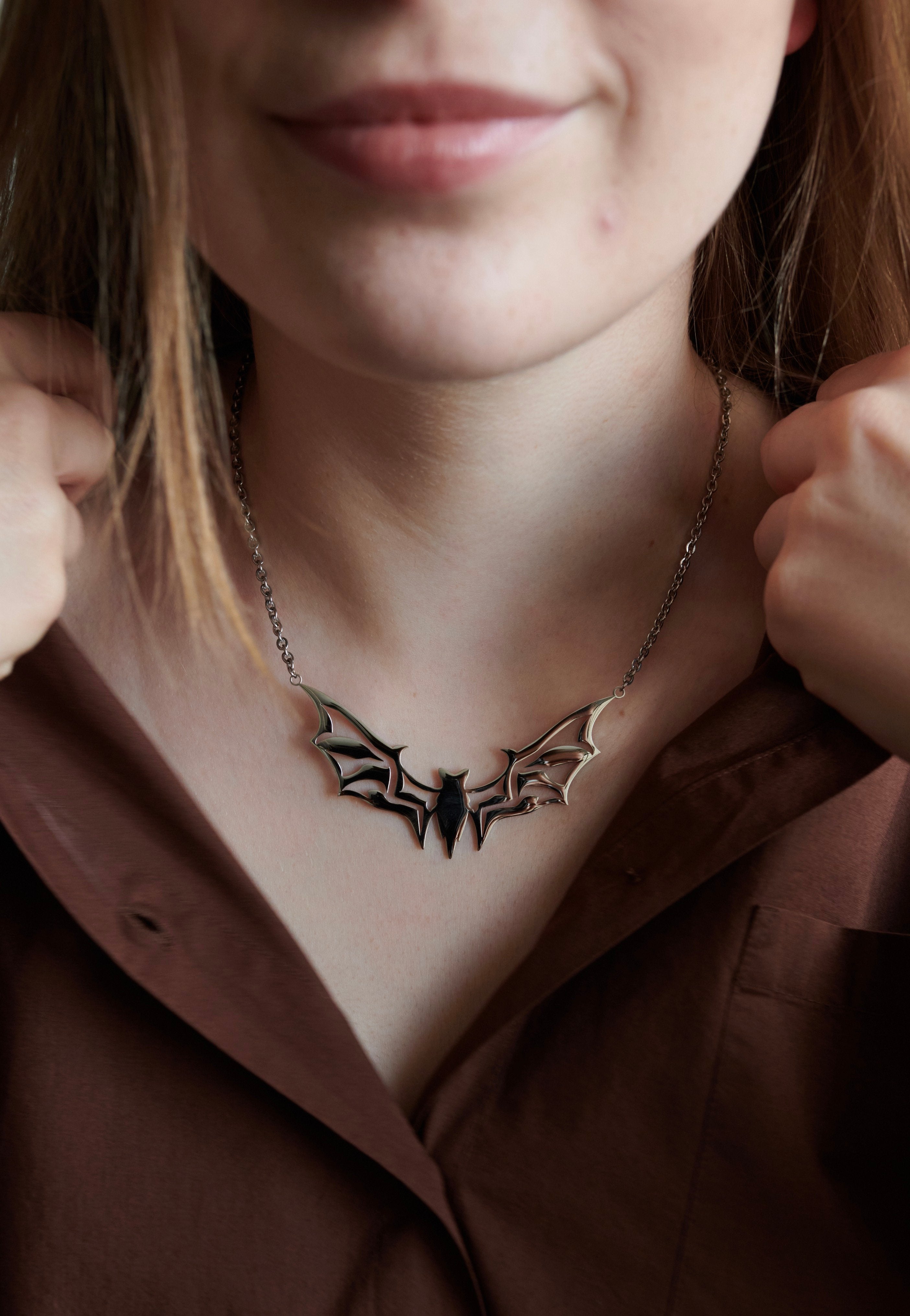 Wildcat - Big Bat Silver - Necklace