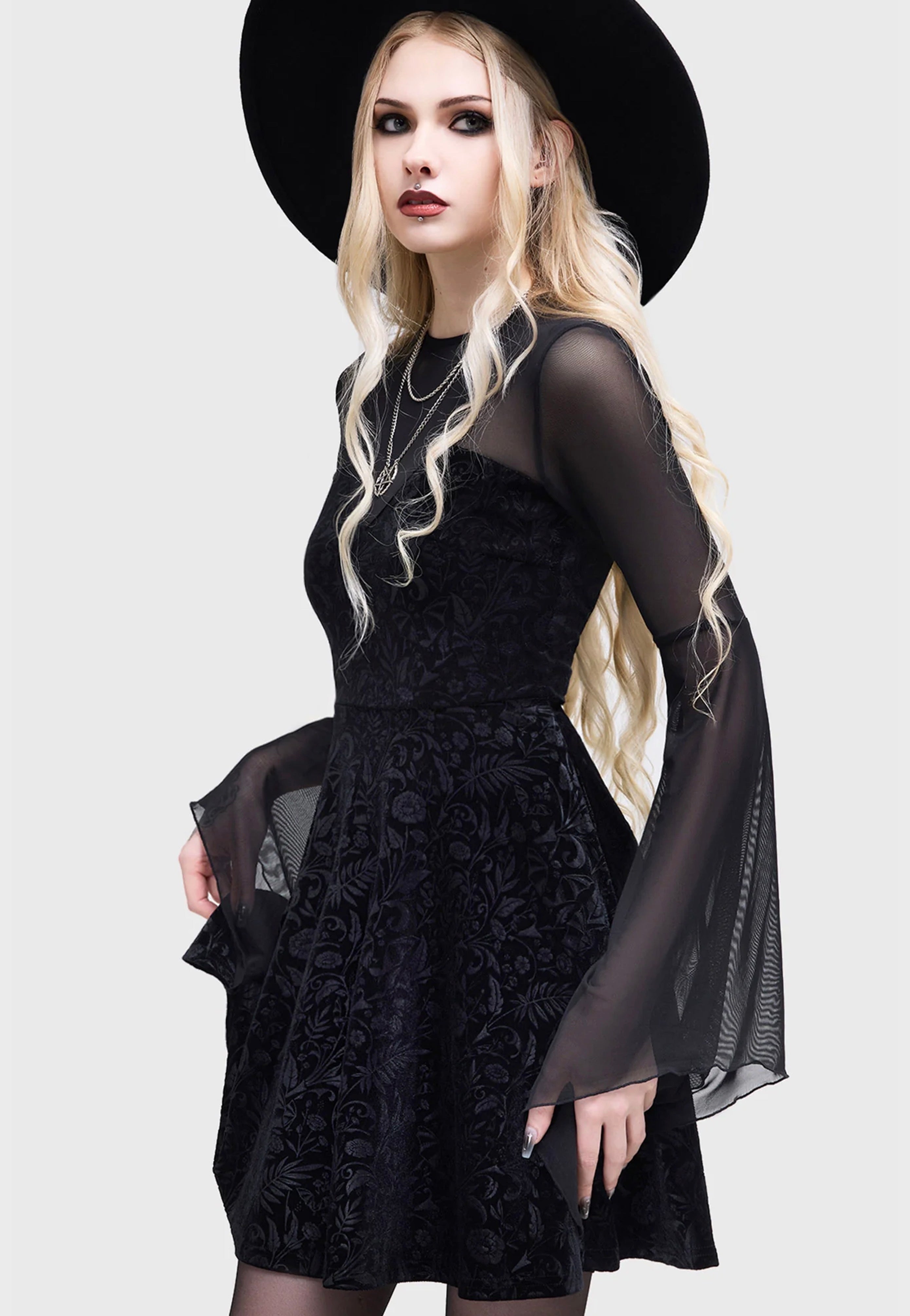 Killstar x Moonbloom - Enigma Garden Black - Dress | Women-Image