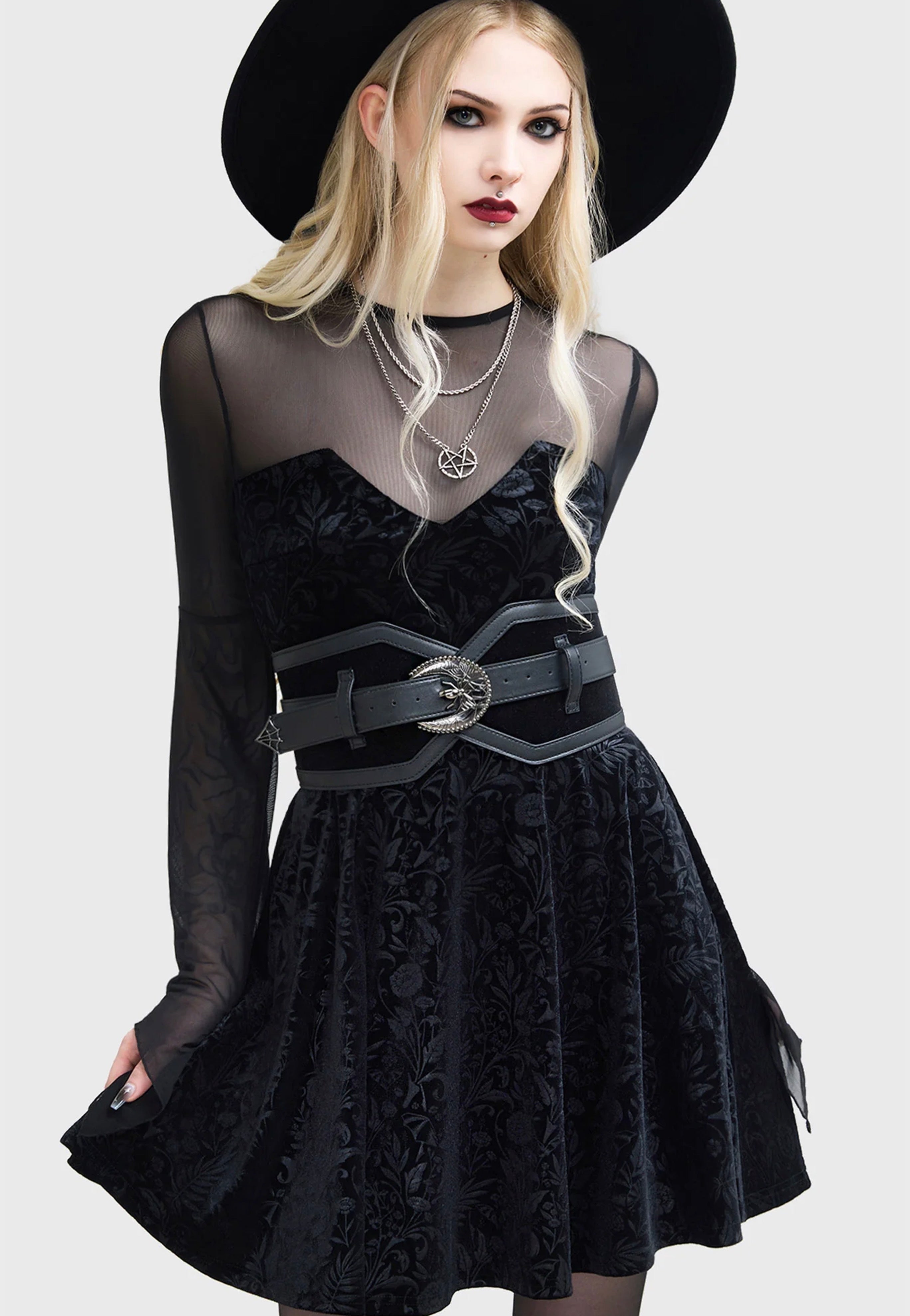 Killstar x Moonbloom - Enigma Garden Black - Dress | Women-Image