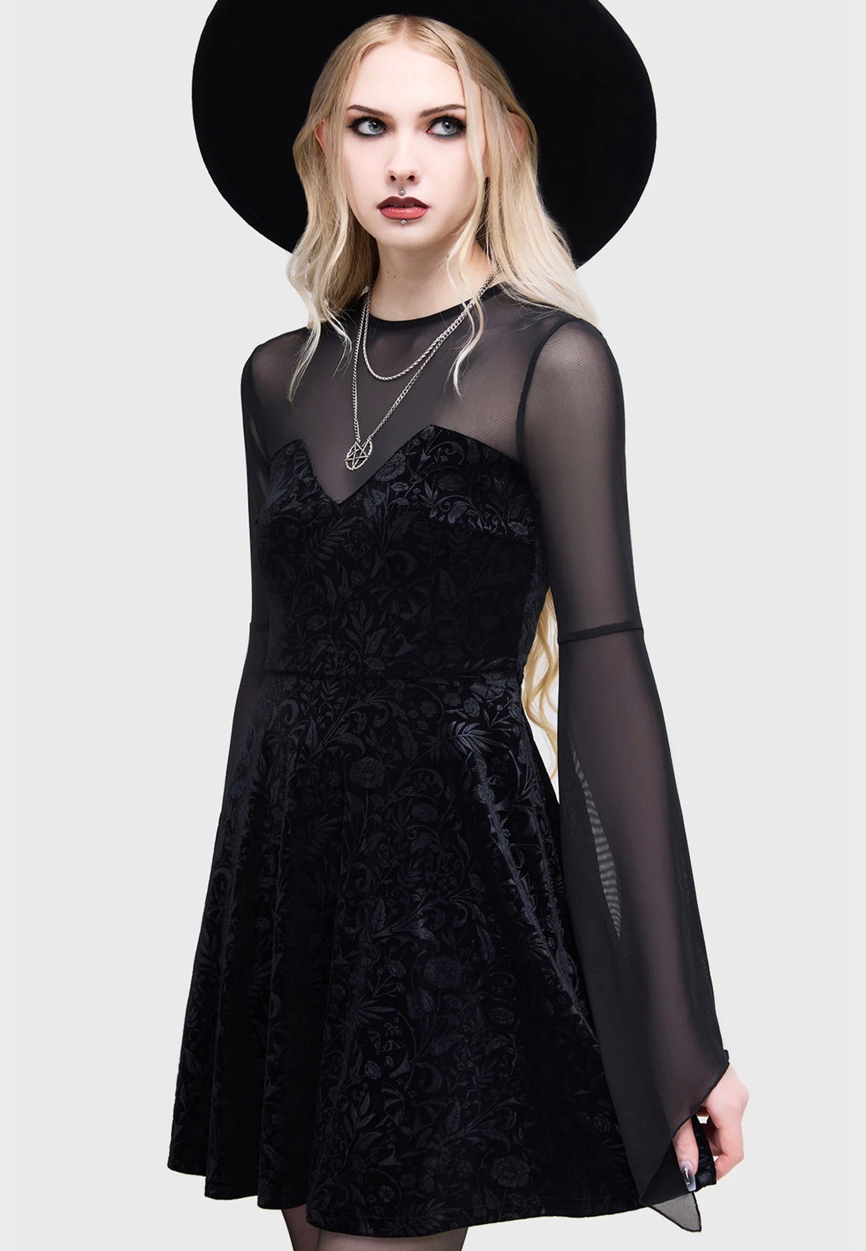 Killstar x Moonbloom - Enigma Garden Black - Dress | Women-Image
