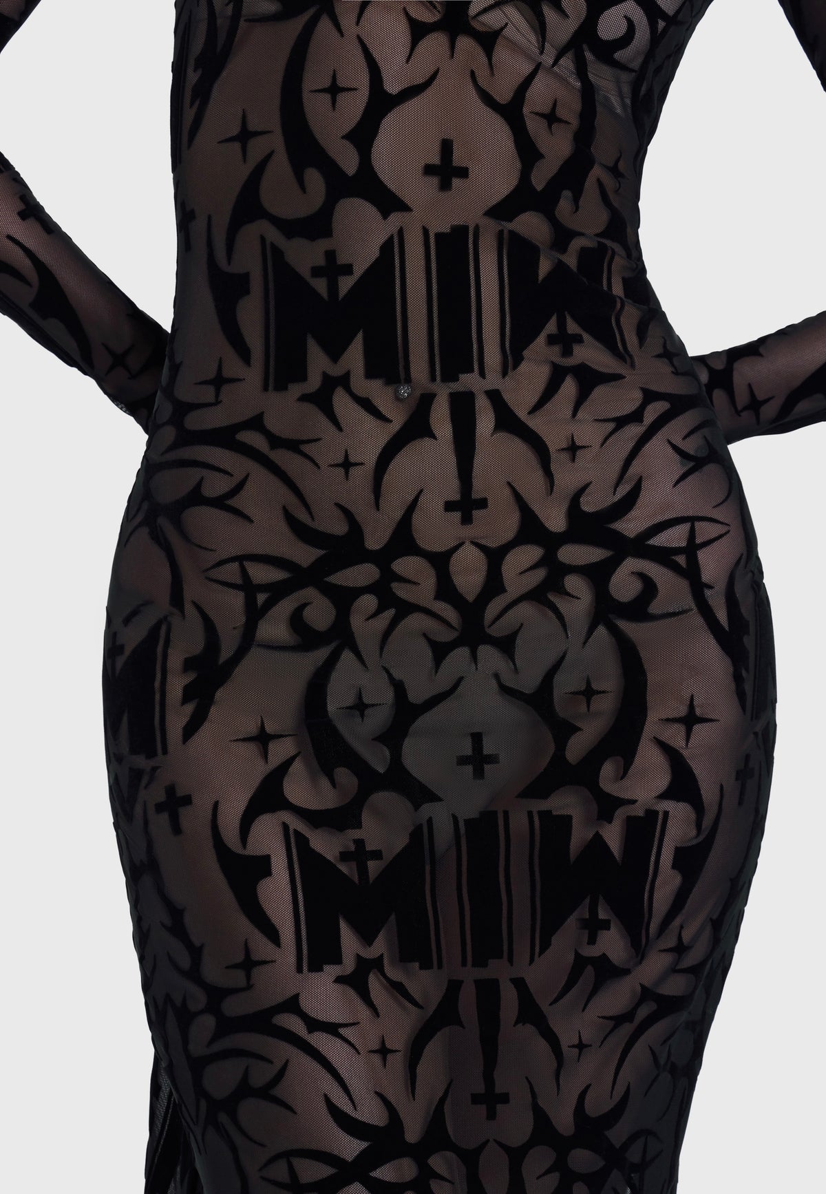 Killstar x Motionless in White Eternally Yours Flocked Maxi Multi Kleid