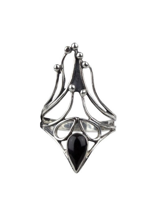 etNox Black Nail Silver/Black Ring