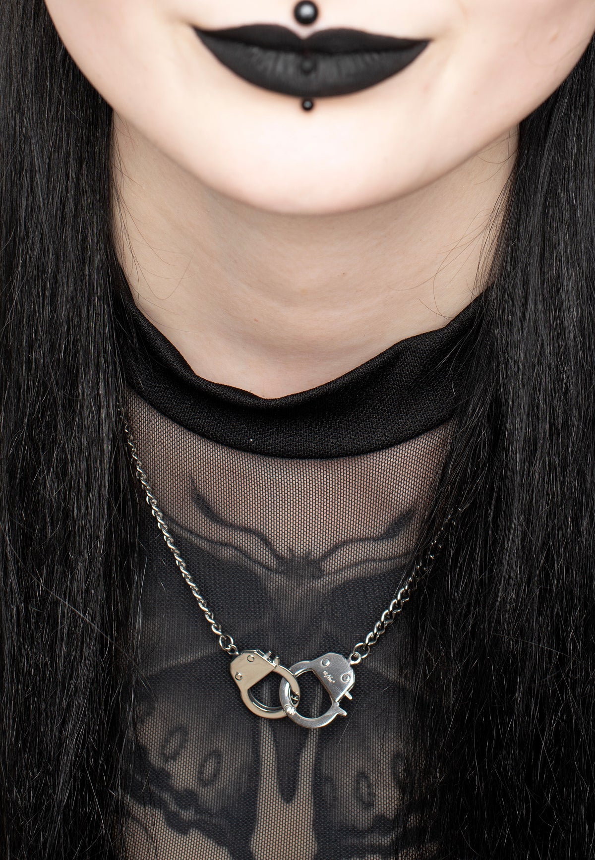 etNox Chained And Locked Silver Necklace
