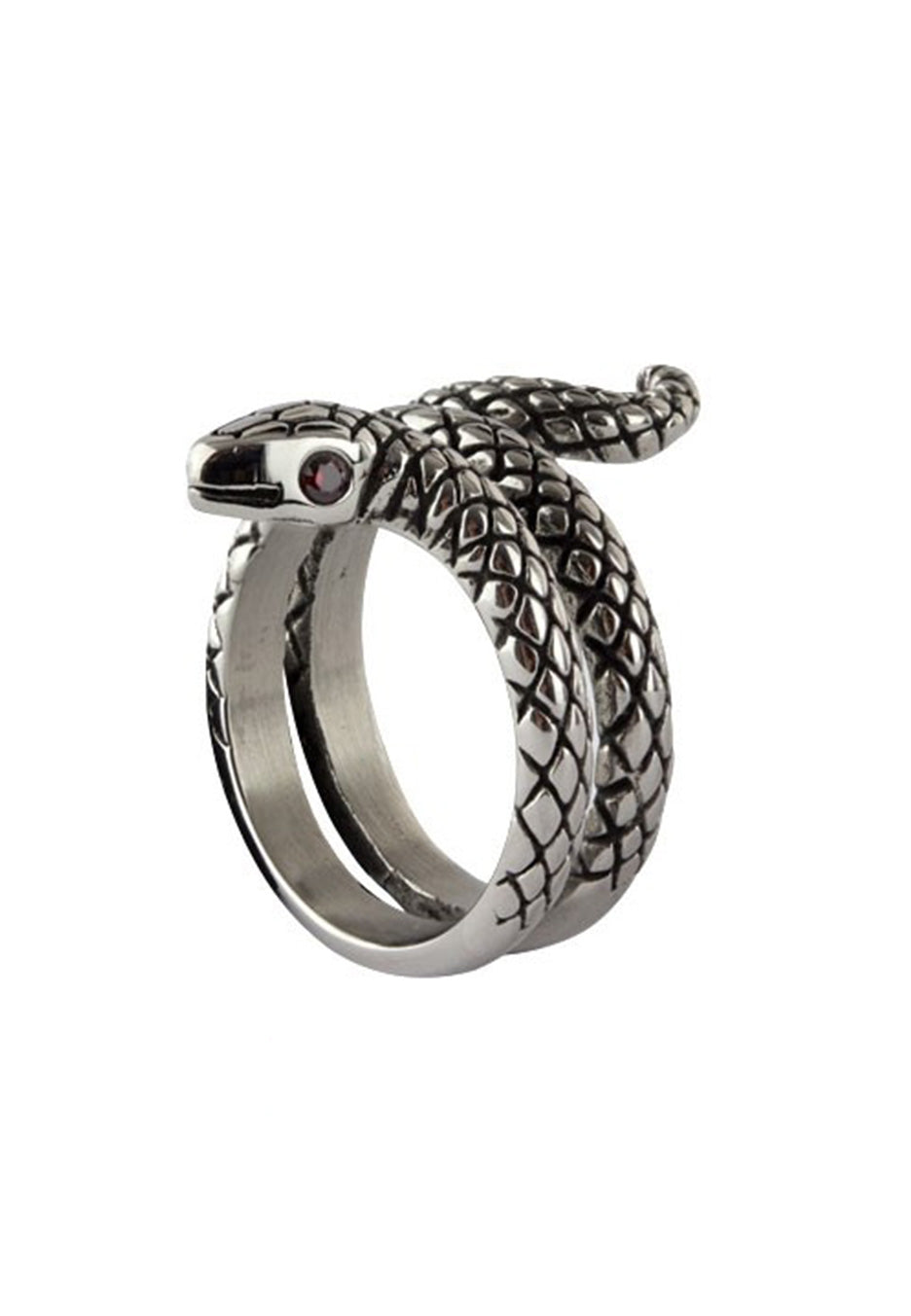 etNox Große Schlange Silver Ring