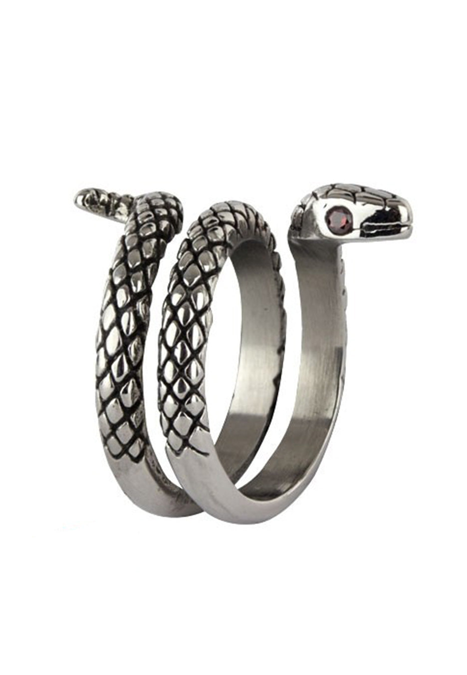 etNox Große Schlange Silver Ring