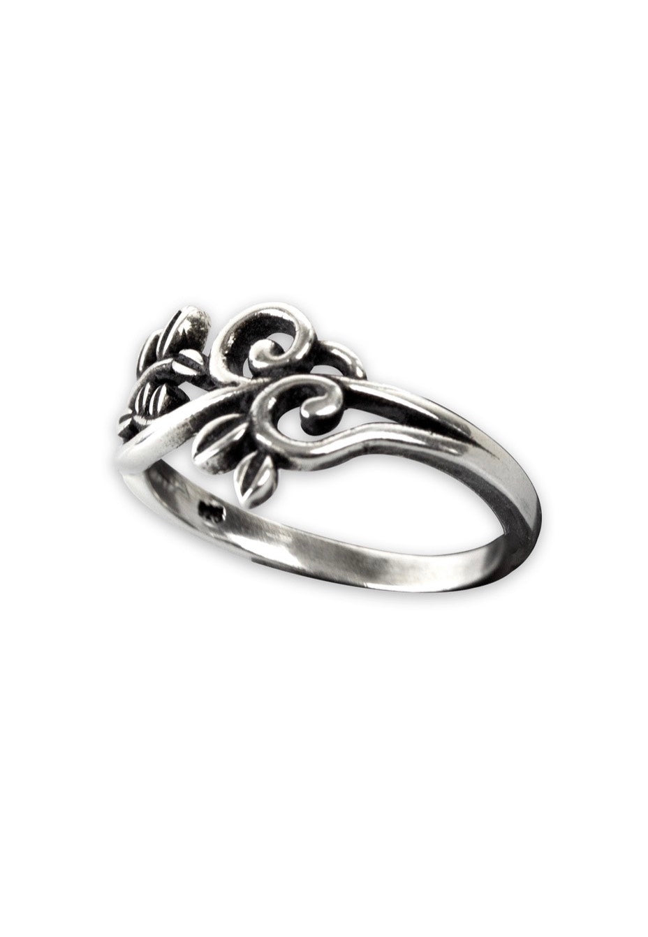 etNox Leaves lll Silver Ring