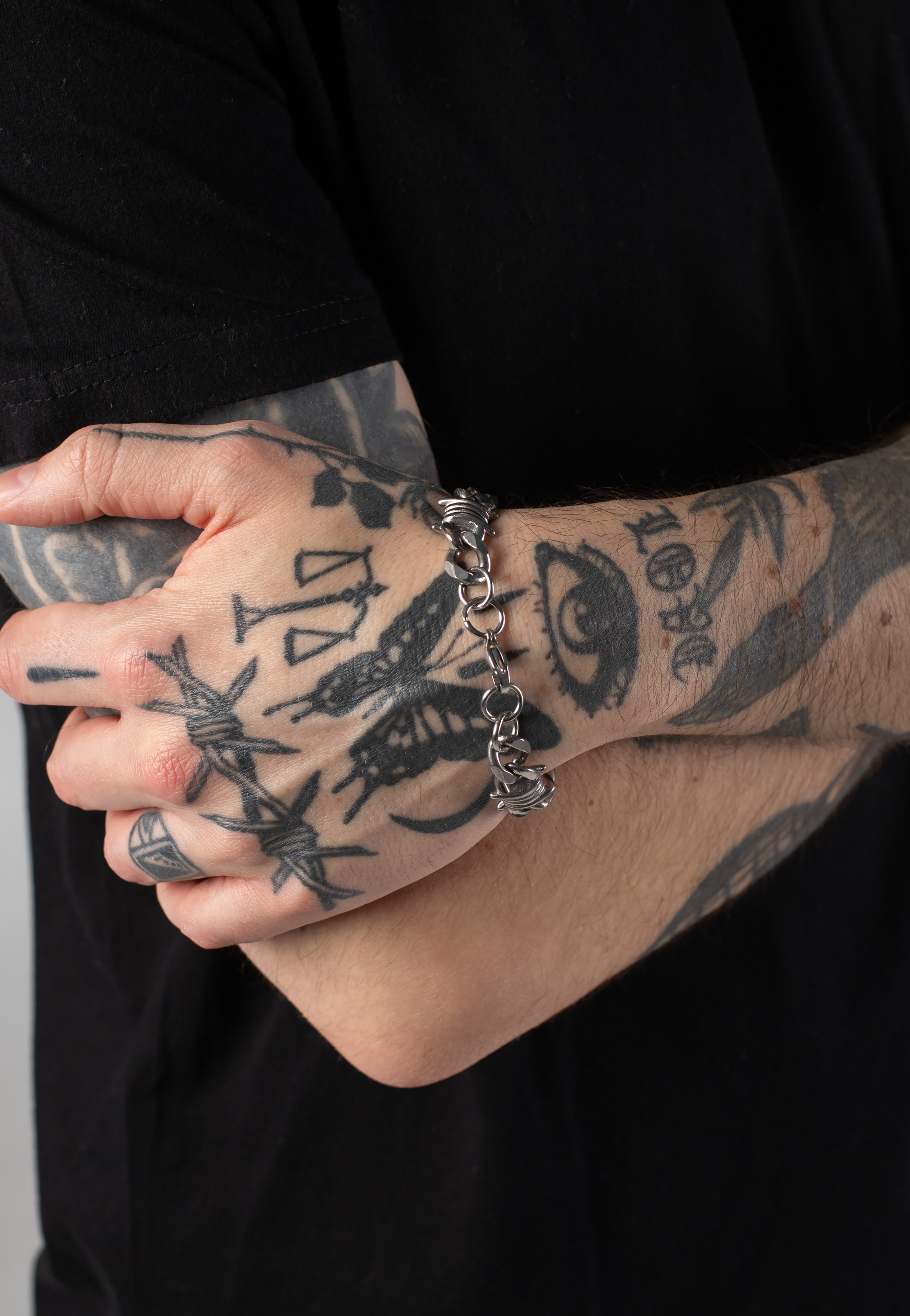 etNox - Panzerkette mit Stacheldraht 10 mm Silver - Bracelet | Neutral-Image