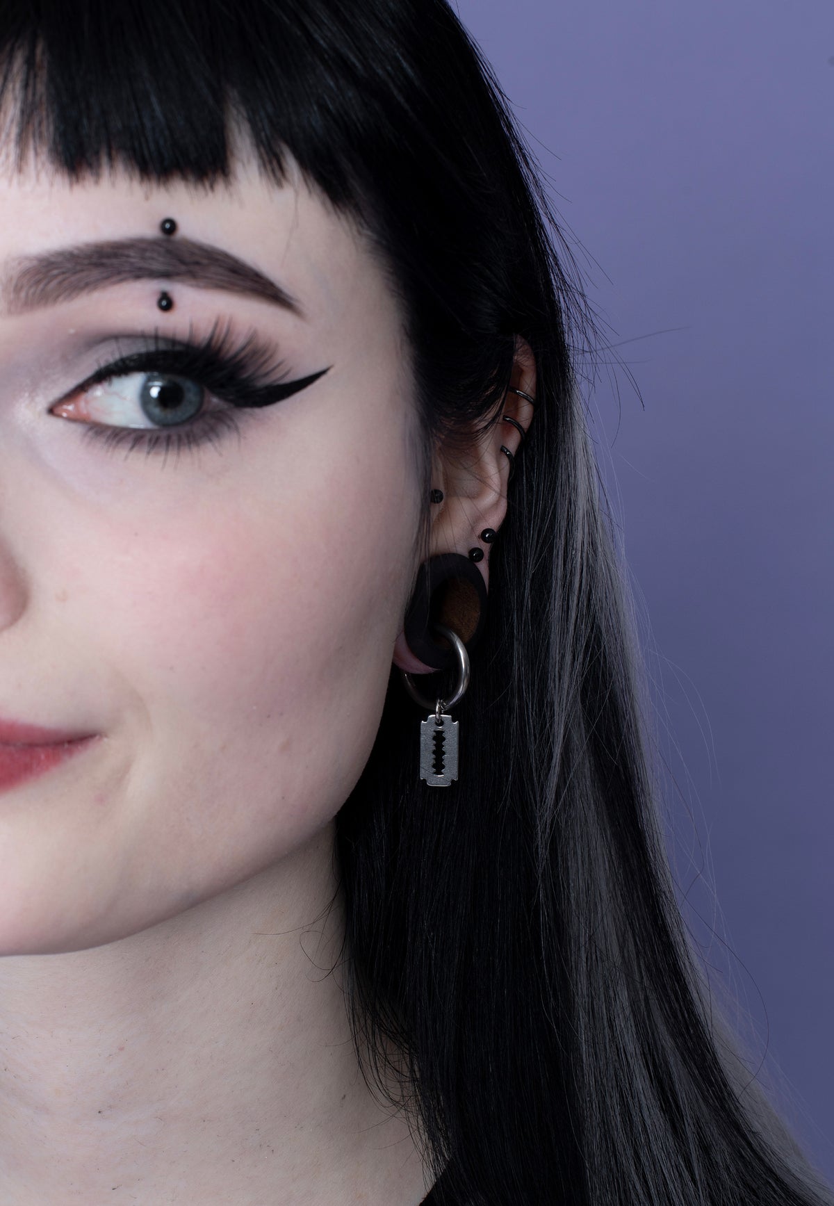etNox Rasierklinge Silver Earrings