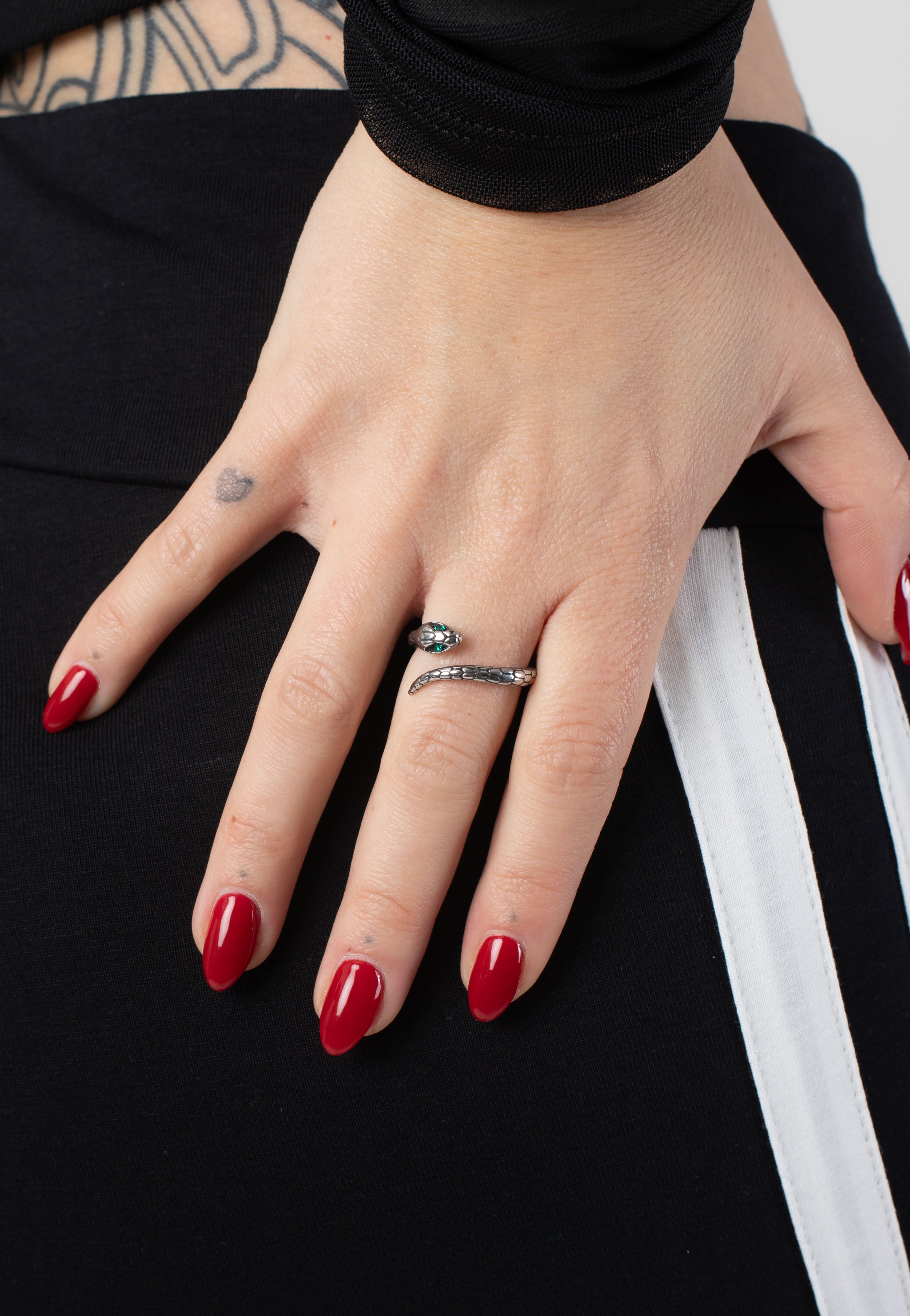 etNox - Schlange mit Zirkonia Silver - Ring | Neutral-Image