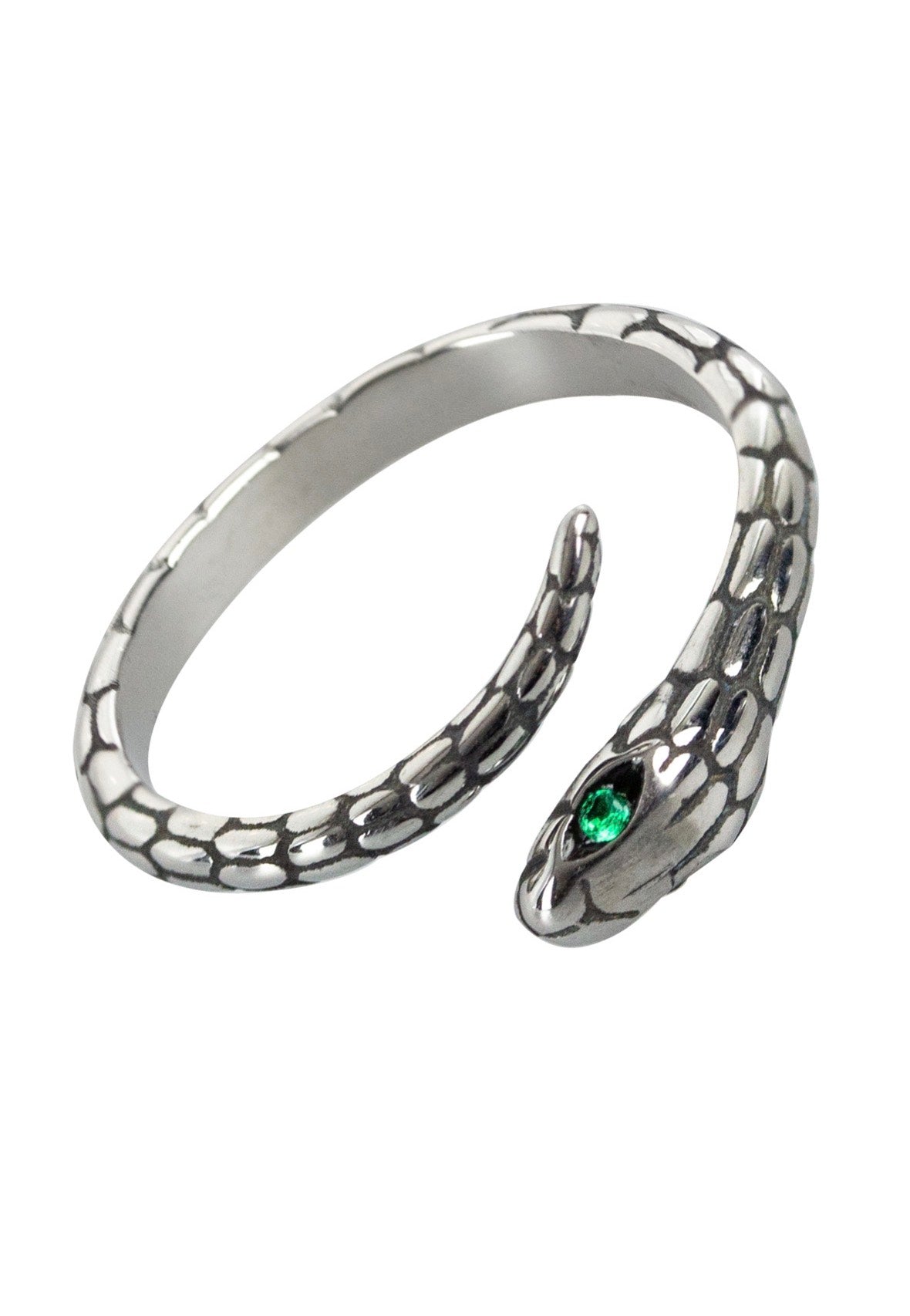 etNox Schlange mit Zirkonia Silver Ring