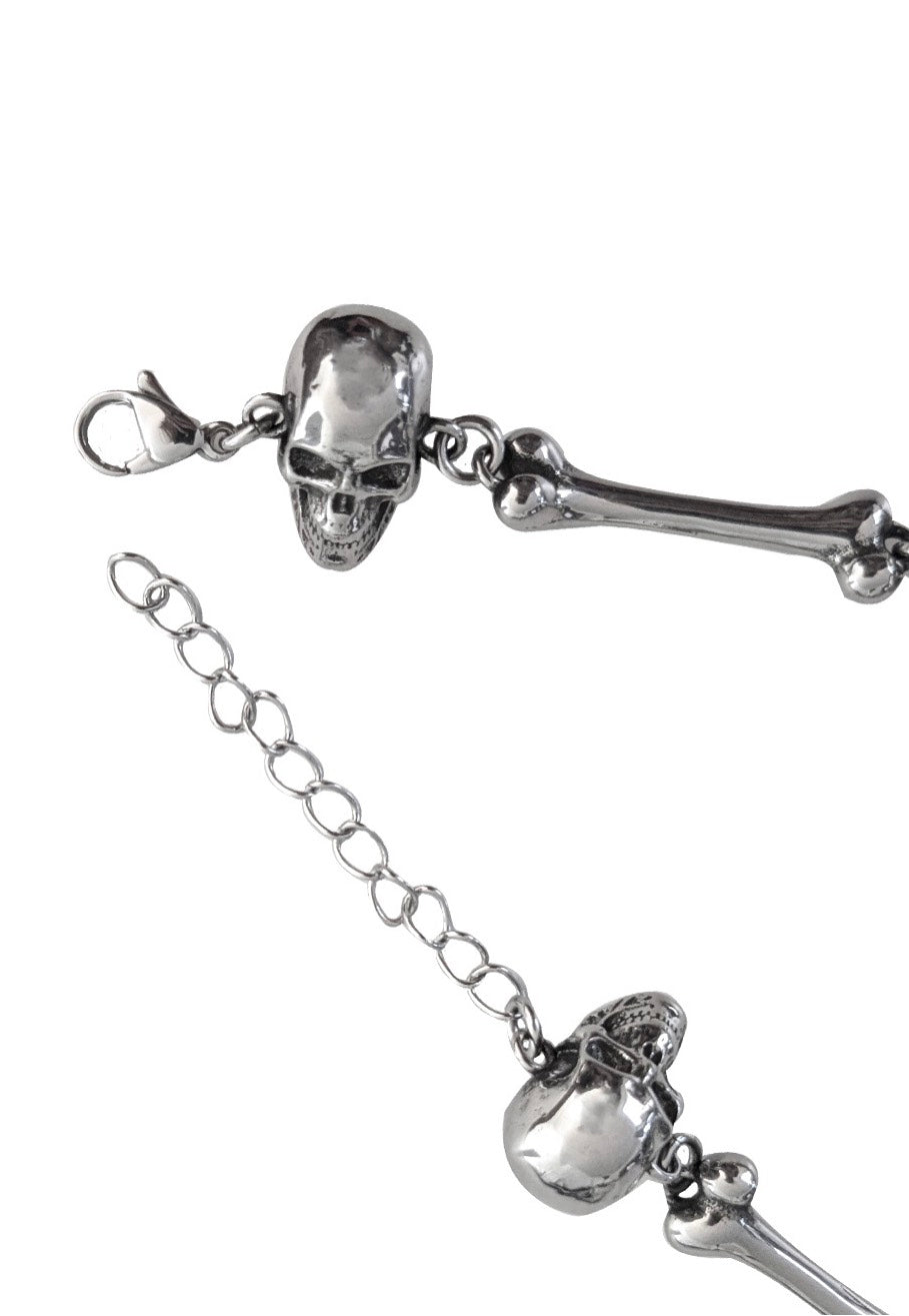 etNox Skulls 'n' Bones Silver Collar