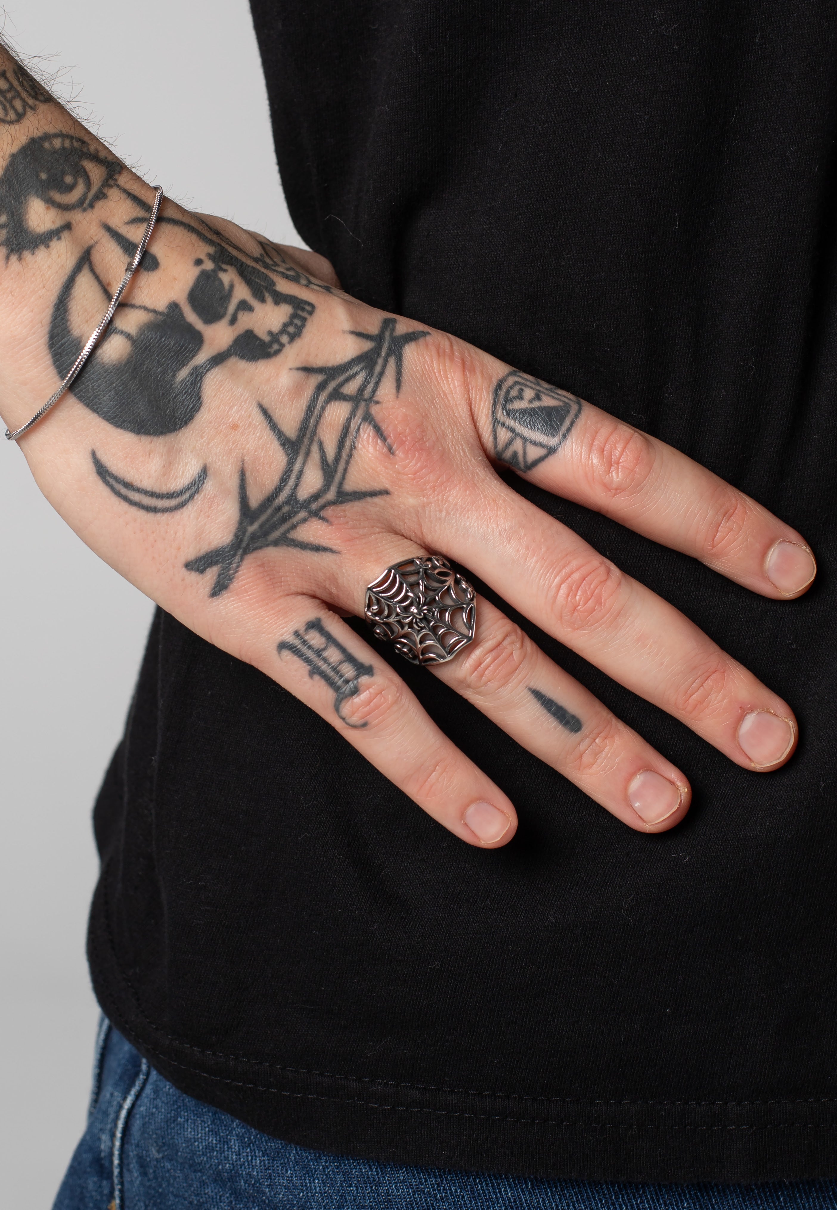 etNox - Spinnennetz Silver - Ring | Neutral-Image