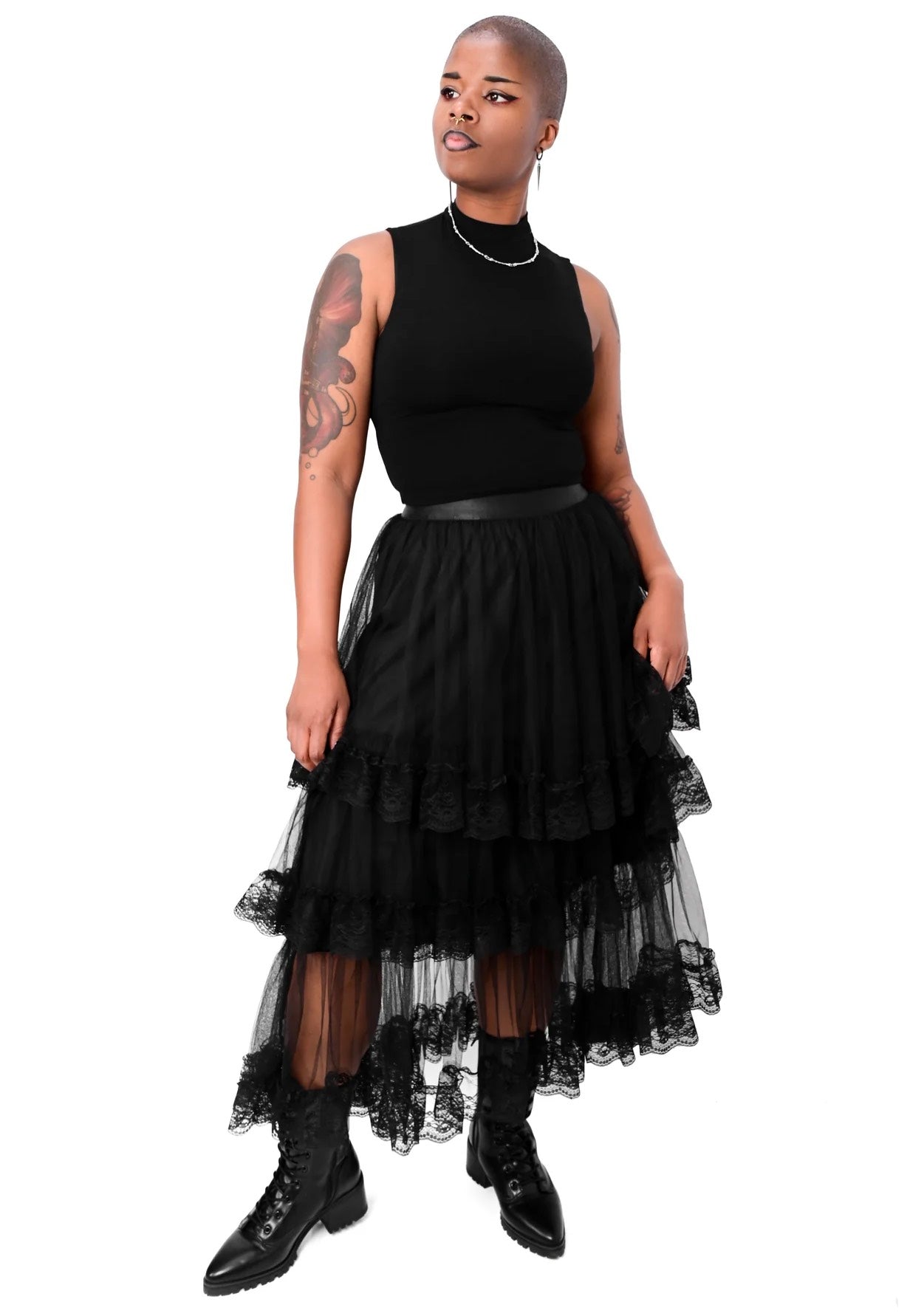 Foxblood - Evelyn Maxi Black - Skirt | Women-Image