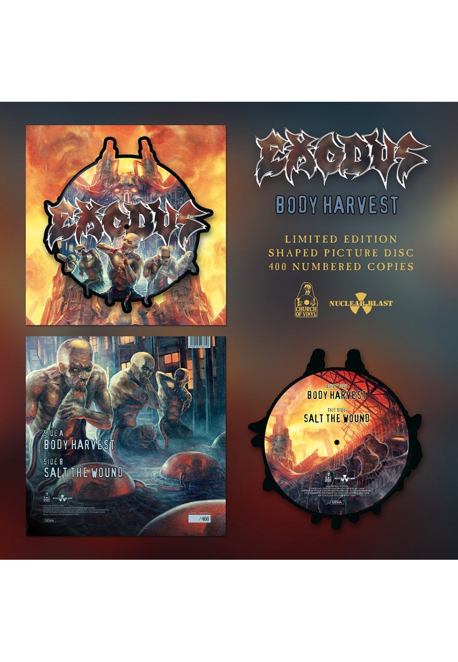 Exodus - Body Harvest Picture - Colored Mini Vinyl