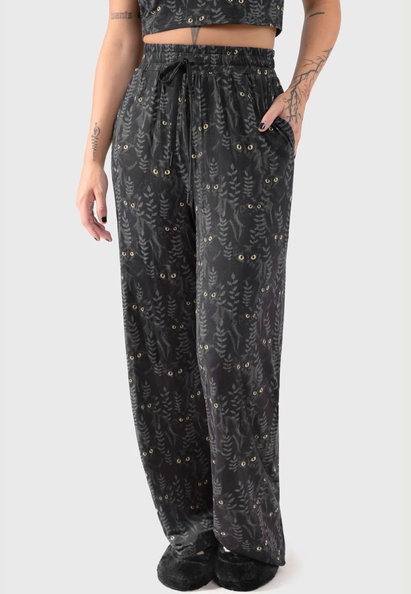 Killstar - Familiar Woods Lounge Black - Pants | Women-Image