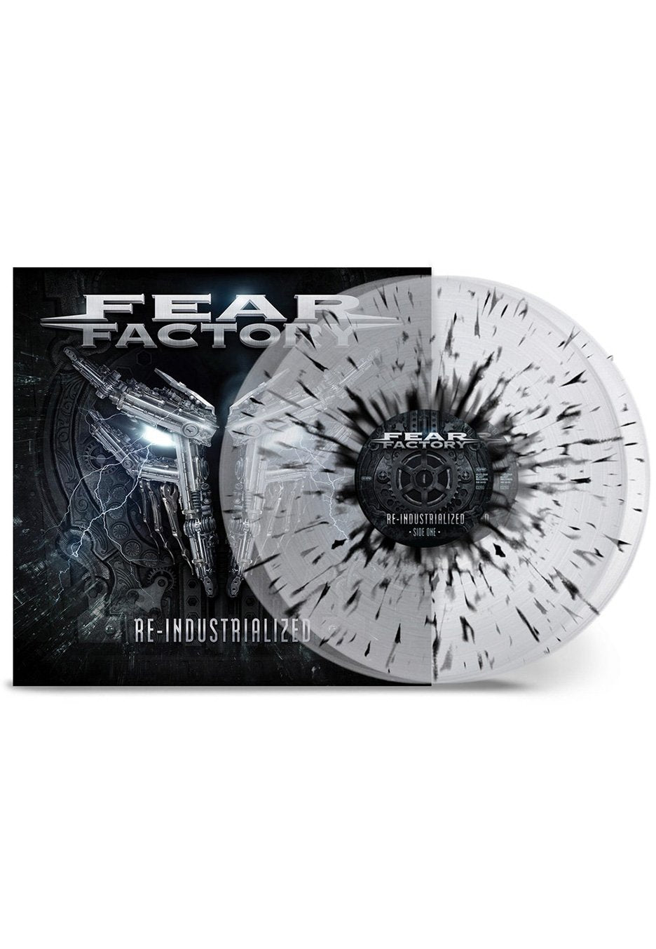 Fear Factory - Re-Industrialized Ltd. Clear/Black - Splattered 2 Vinyl