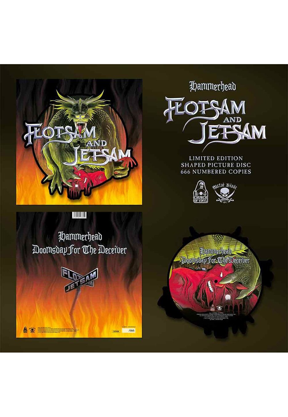 Flotsam And Jetsam - Hammerhead Shape - Colored Mini Vinyl
