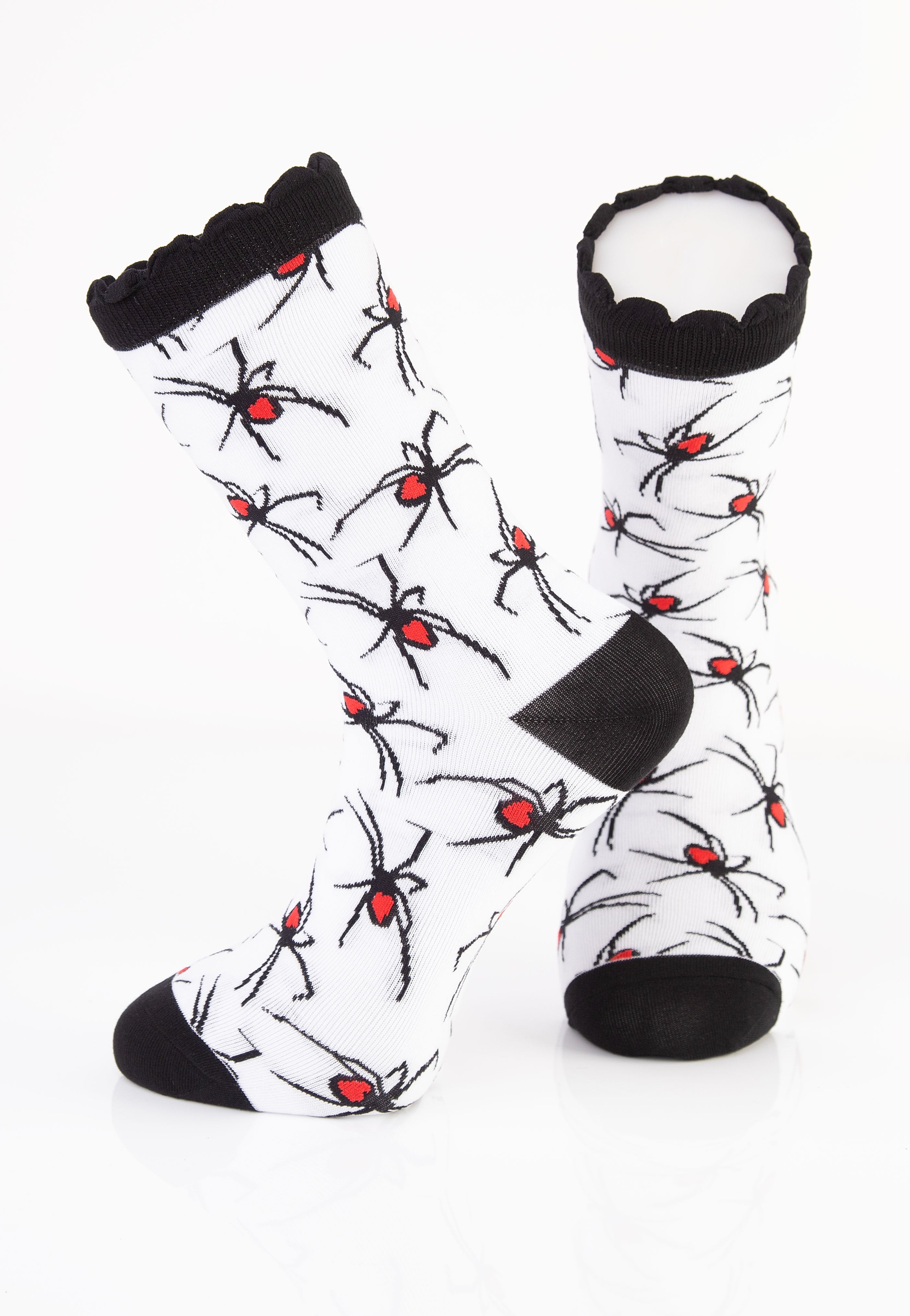 Foxblood x Eliza Sidney - White Spider Black/White - Socks
