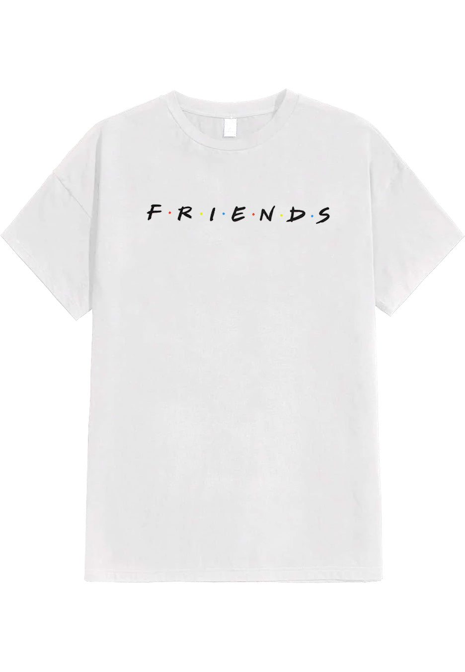 Friends - Logo Rolled Sleeve White - T-Shirt | Neutral-Image