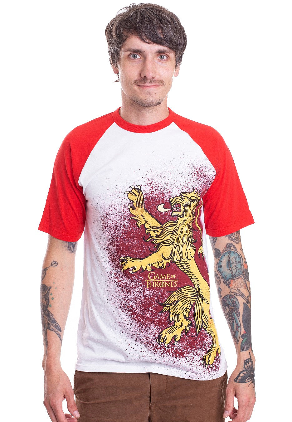 Game Of Thrones - Painted Lannister Raglan White - T-Shirt