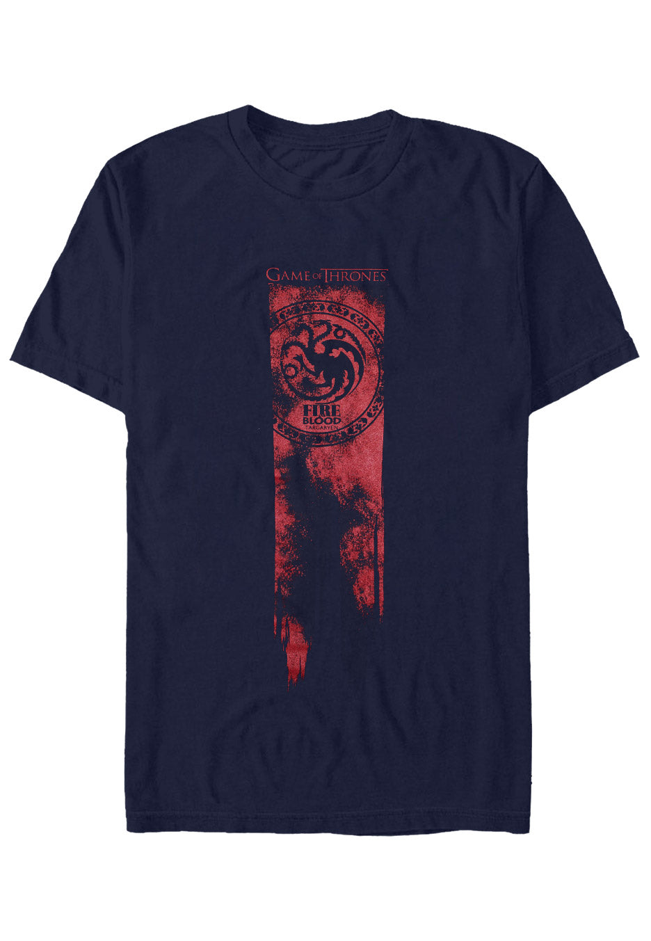 Game Of Thrones - Targaryen Flag: Fire & Blood Blue - T-Shirt | Neutral-Image